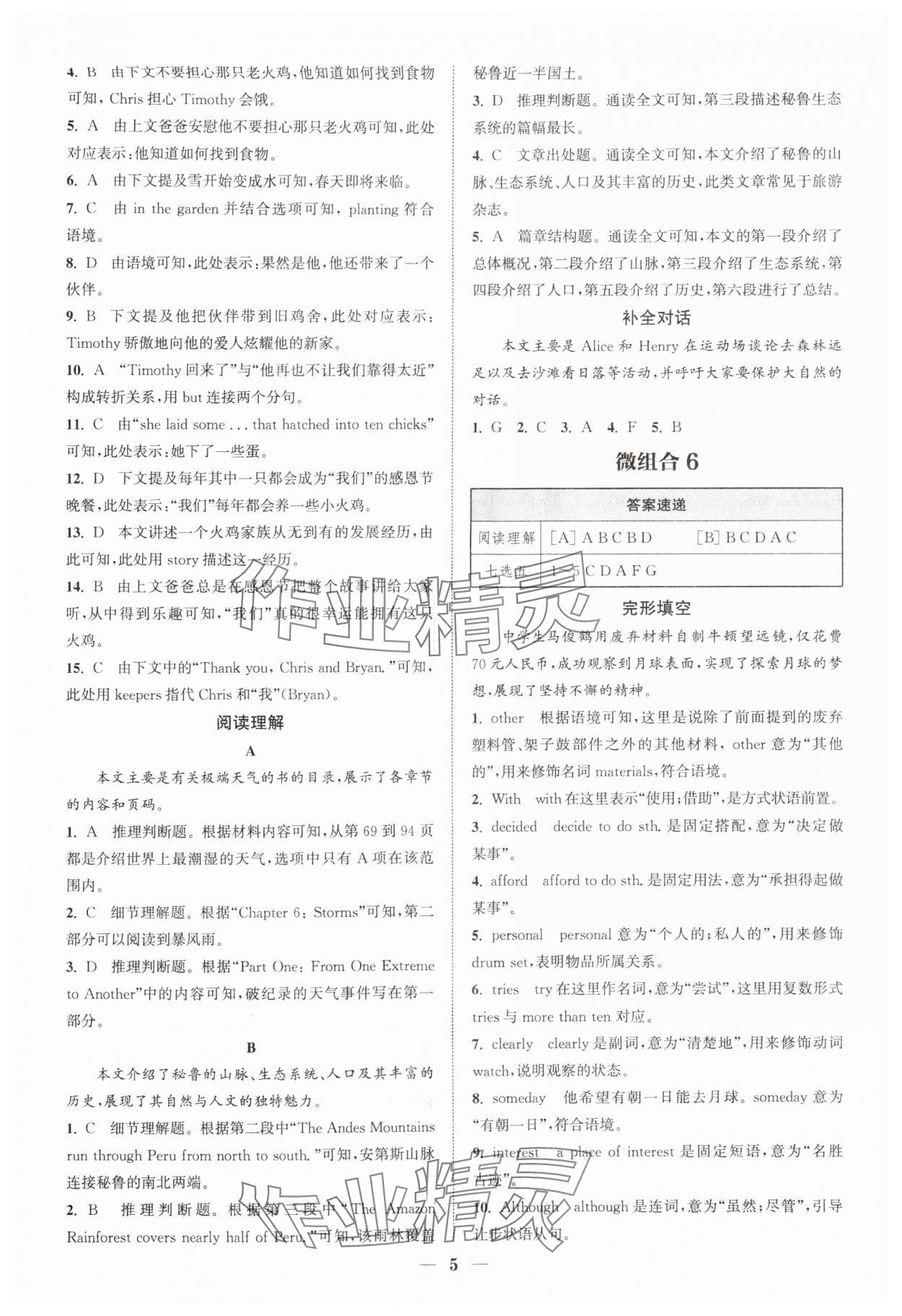 2025年通城学典组合训练九年级英语全一册人教版江西专版 第5页