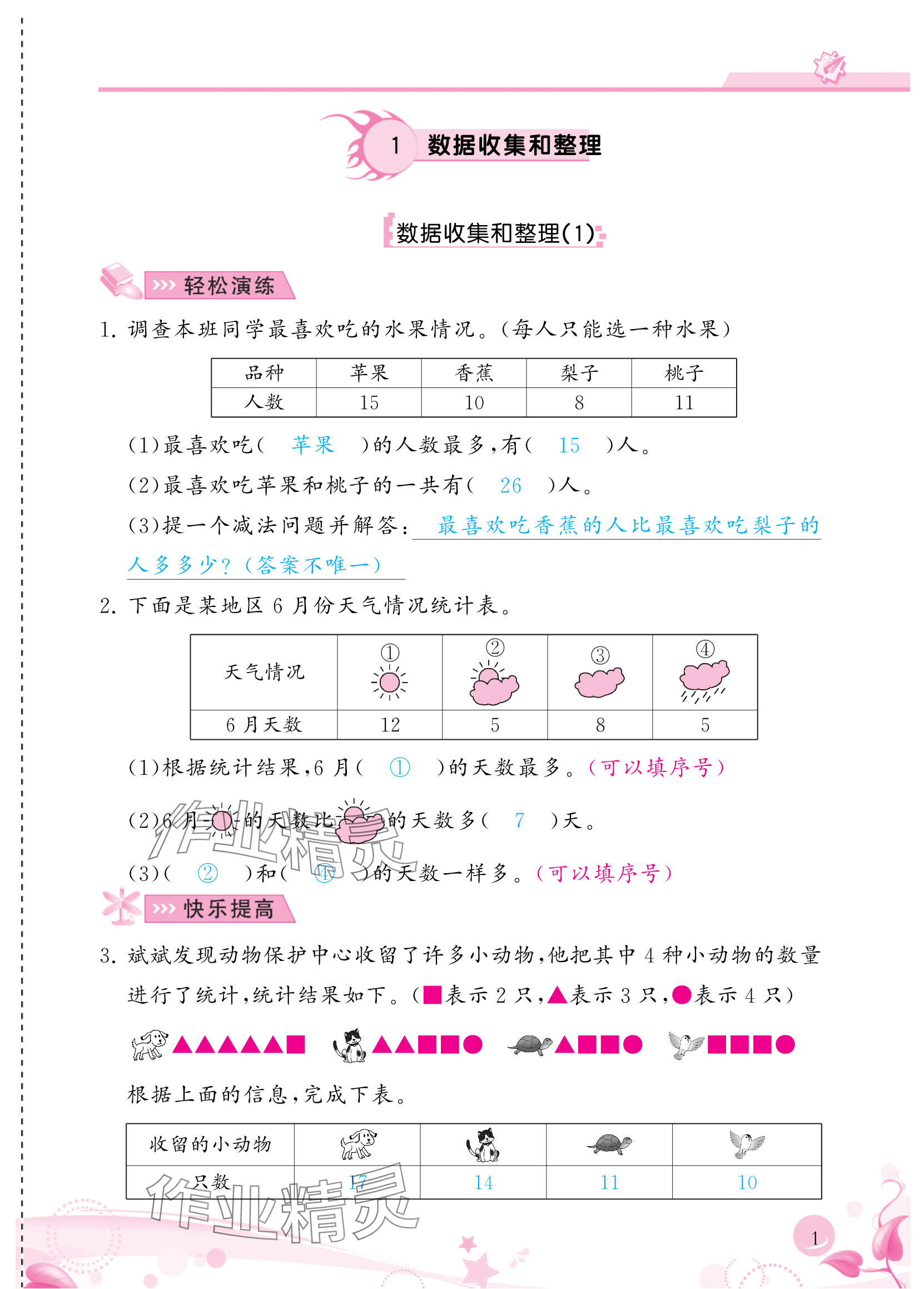 2024年小學(xué)生學(xué)習(xí)指導(dǎo)叢書二年級數(shù)學(xué)下冊人教版 參考答案第1頁