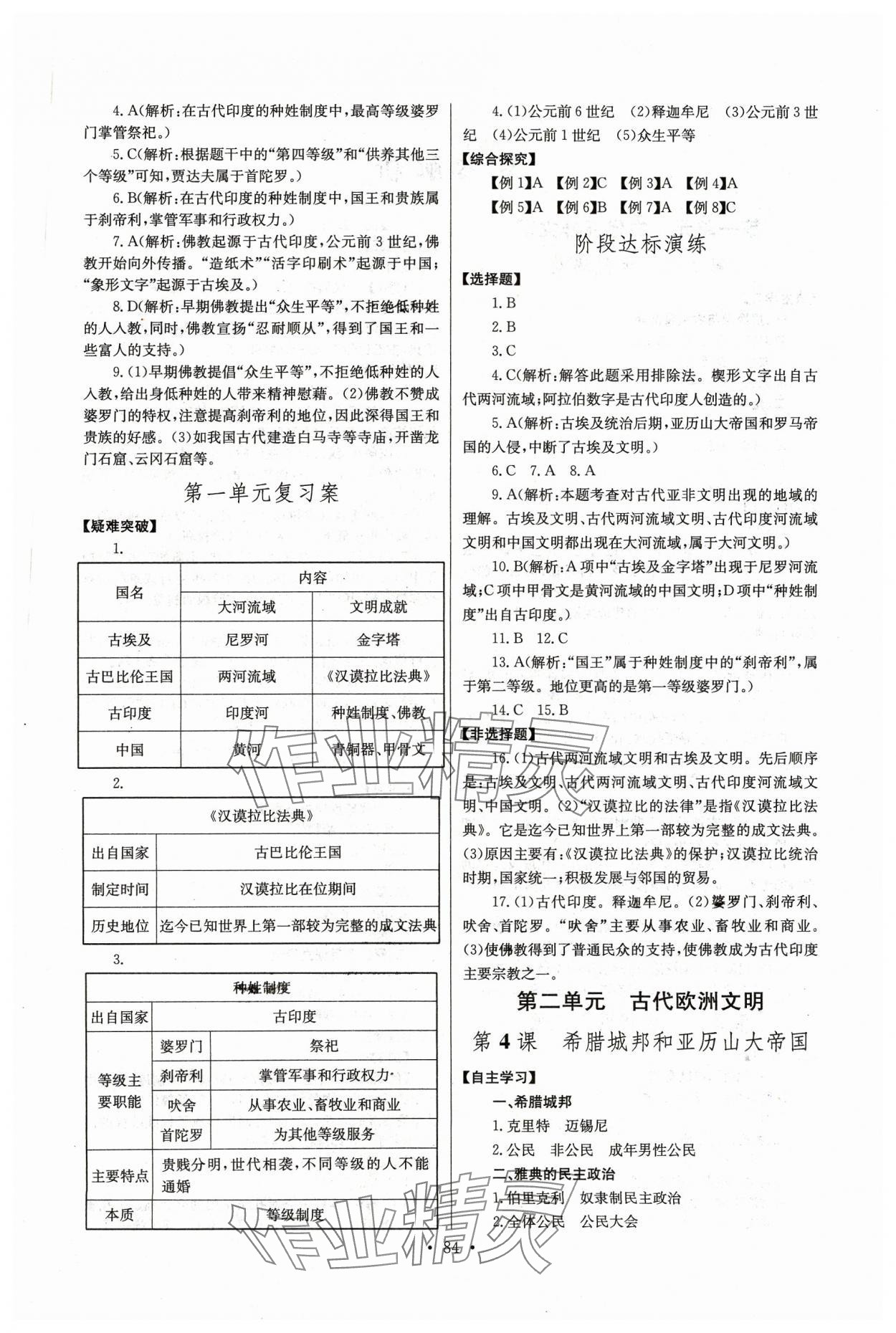 2023年长江全能学案同步练习册九年级历史上册人教版 第2页