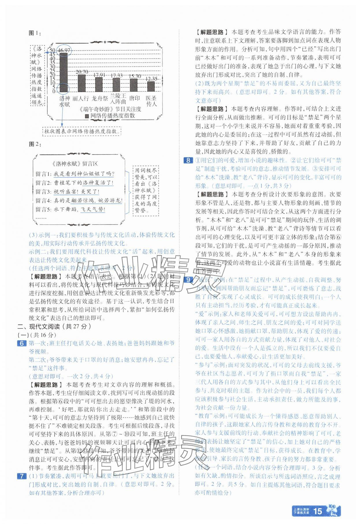 2024年金考卷中考45套匯編語文中考人教版河南專版 參考答案第14頁