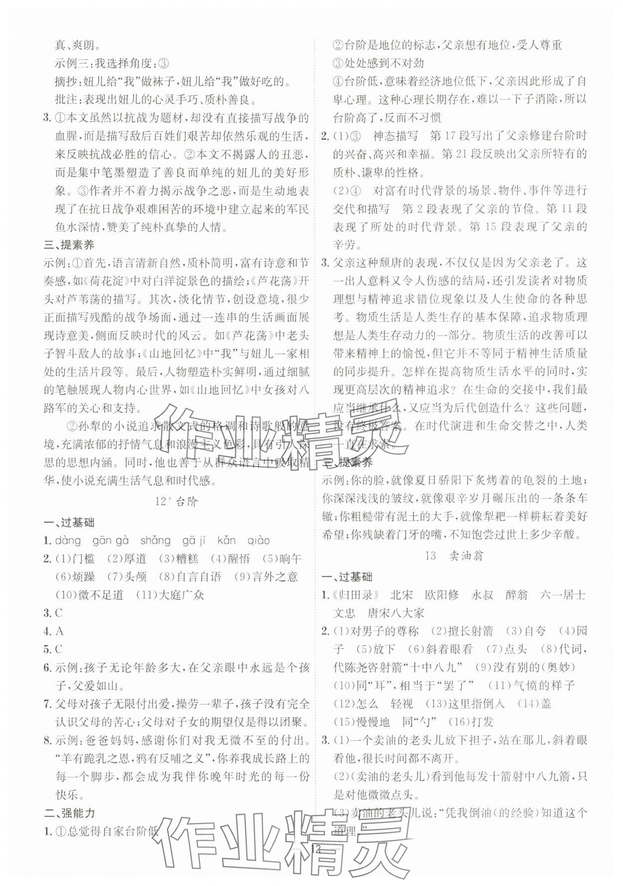 2025年考點專練七年級語文下冊人教版深圳專版 第12頁