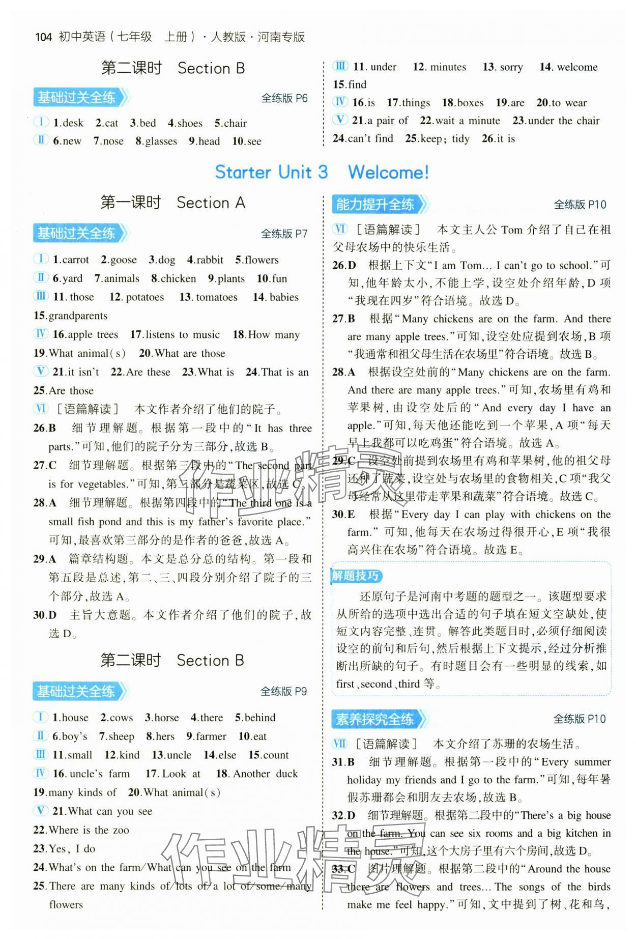 2024年5年中考3年模擬七年級(jí)英語上冊(cè)人教版河南專版 第2頁