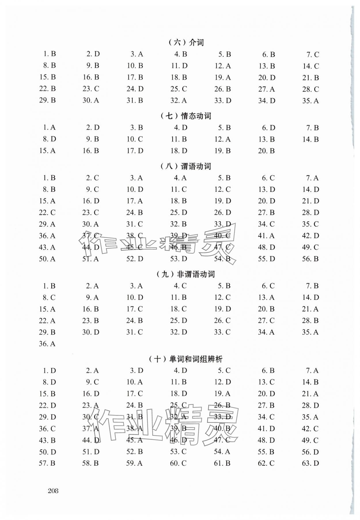 2025年中考英語備考試題集 參考答案第2頁