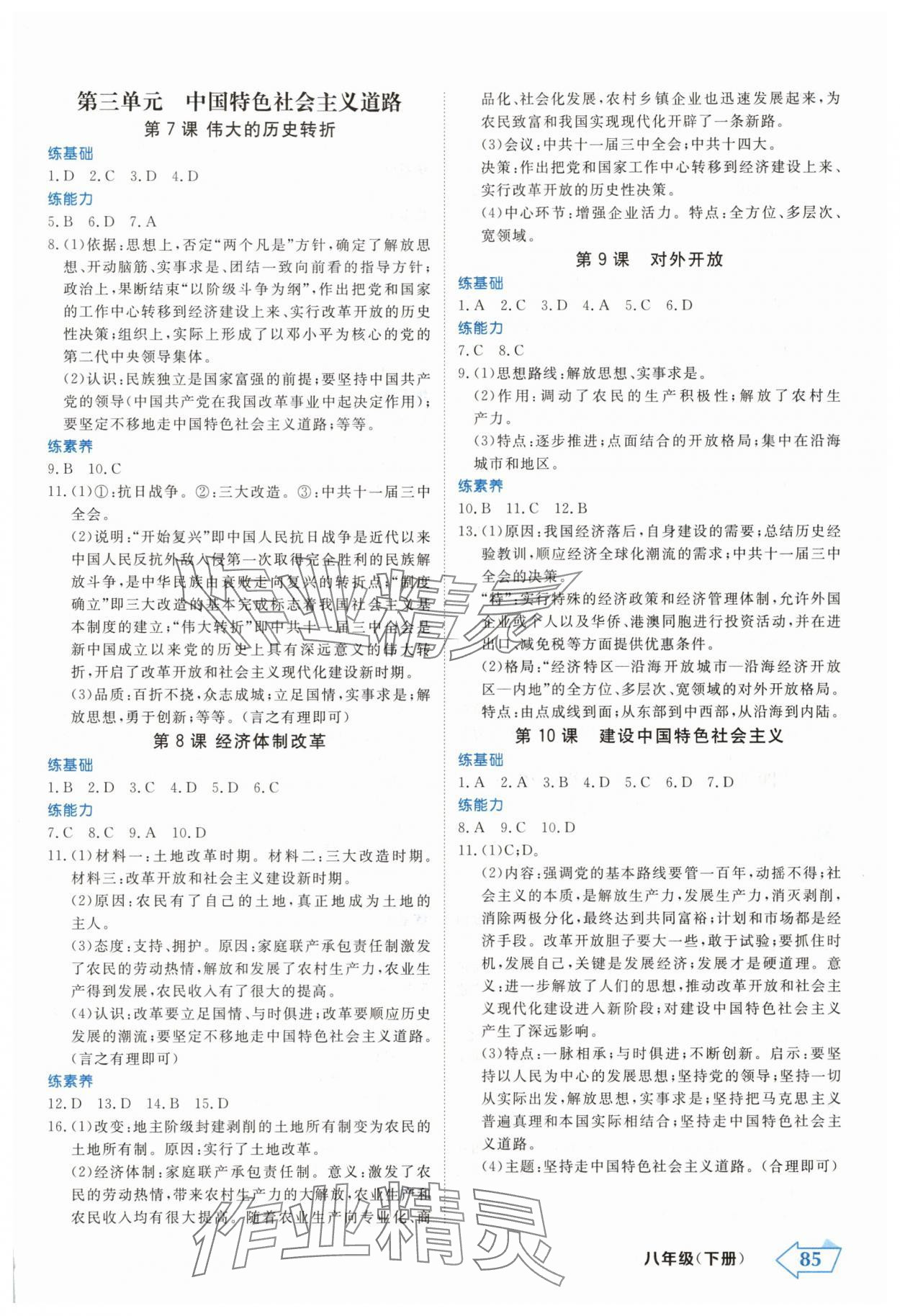 2025年金牌學練測八年級歷史下冊人教版 第3頁
