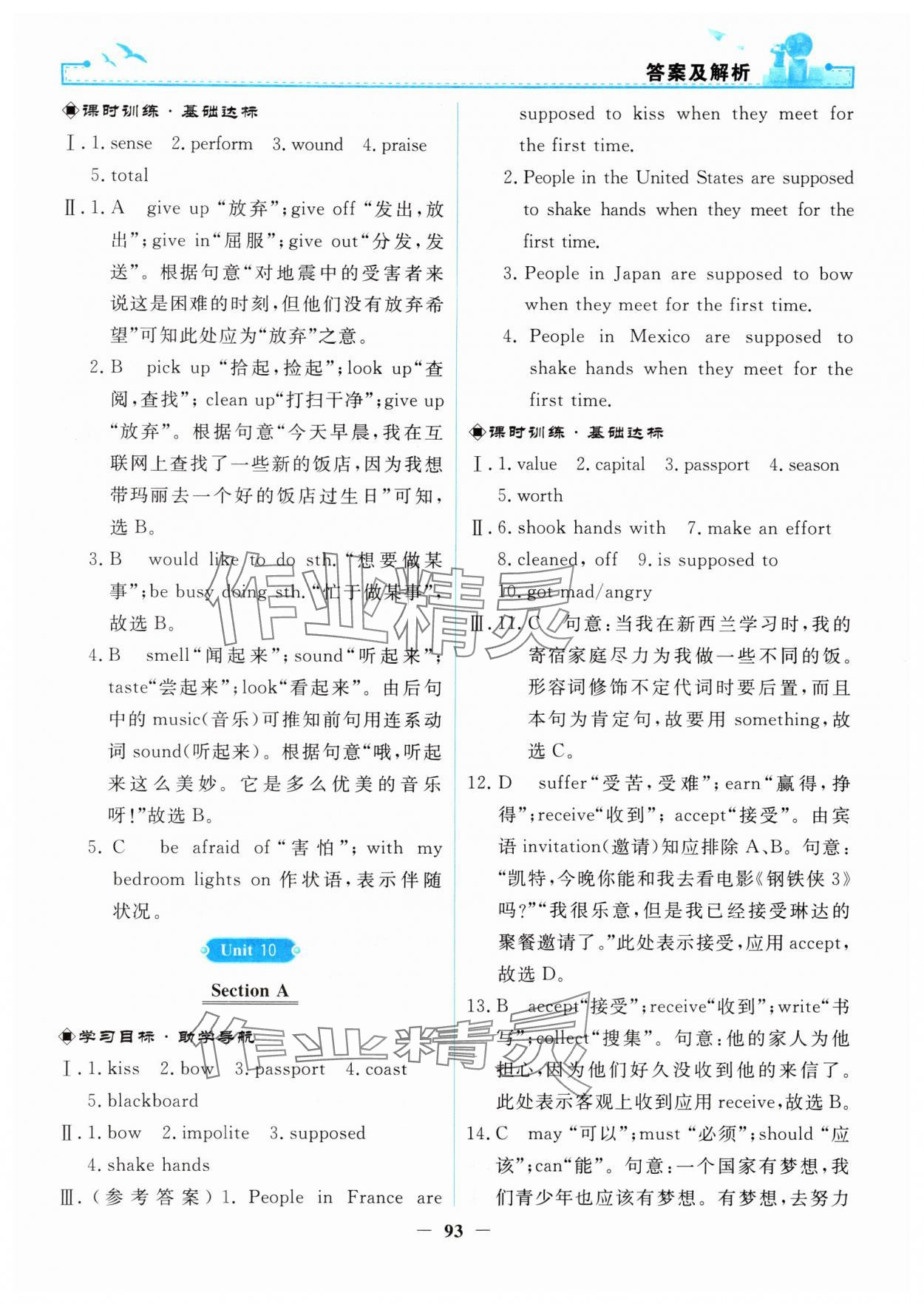 2024年陽光課堂金牌練習(xí)冊九年級英語全一冊人教版 第9頁