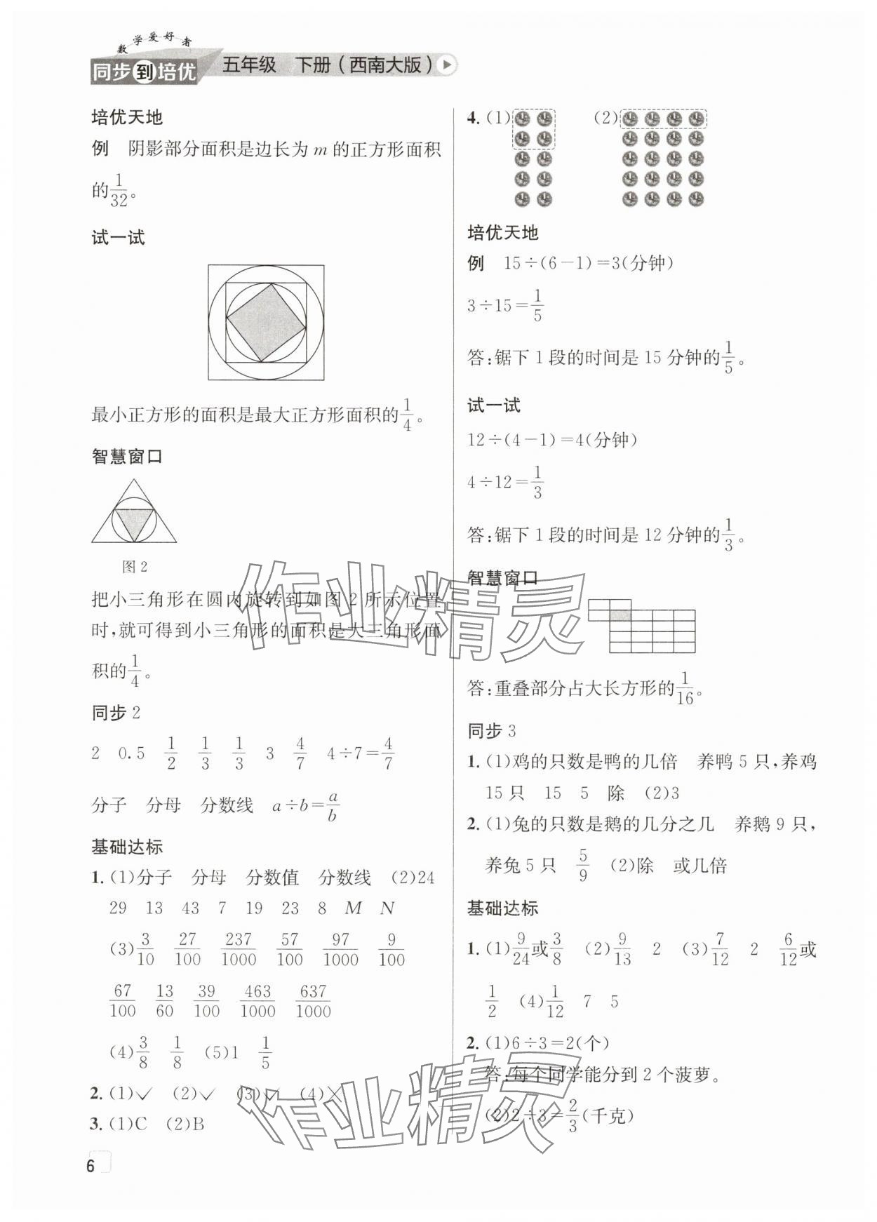 2025年數學愛好者同步到培優五年級下冊西師大版 第6頁