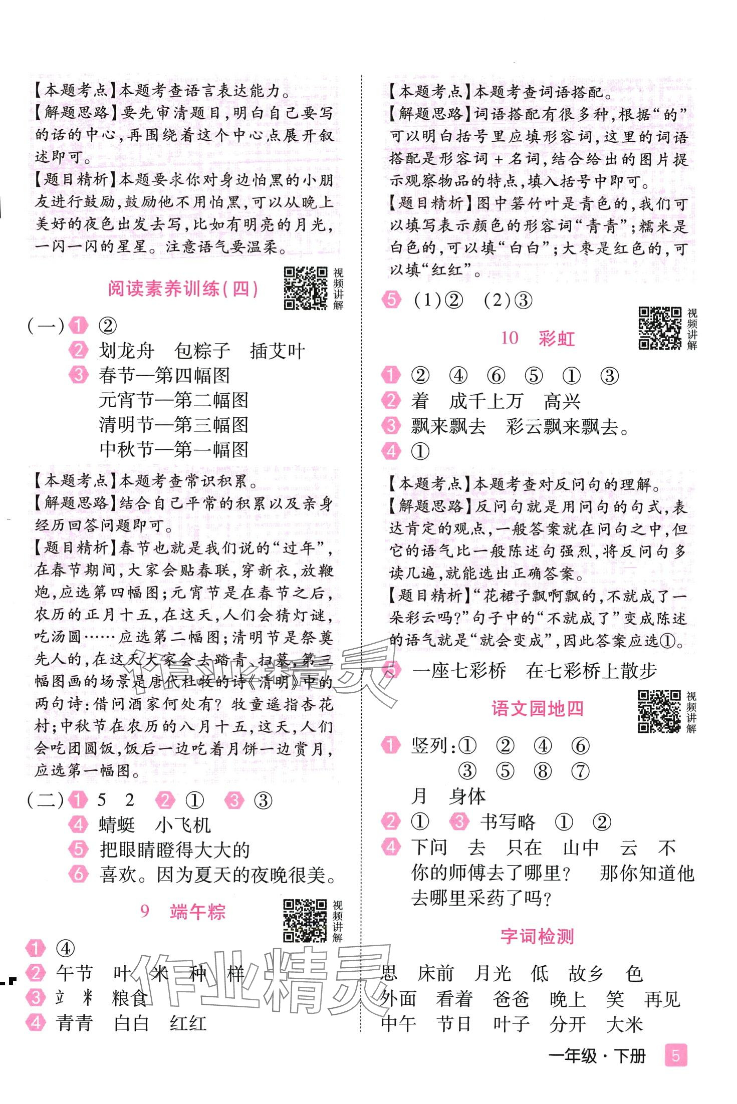 2024年培優(yōu)三好生一年級(jí)語文下冊人教版福建專版 第5頁