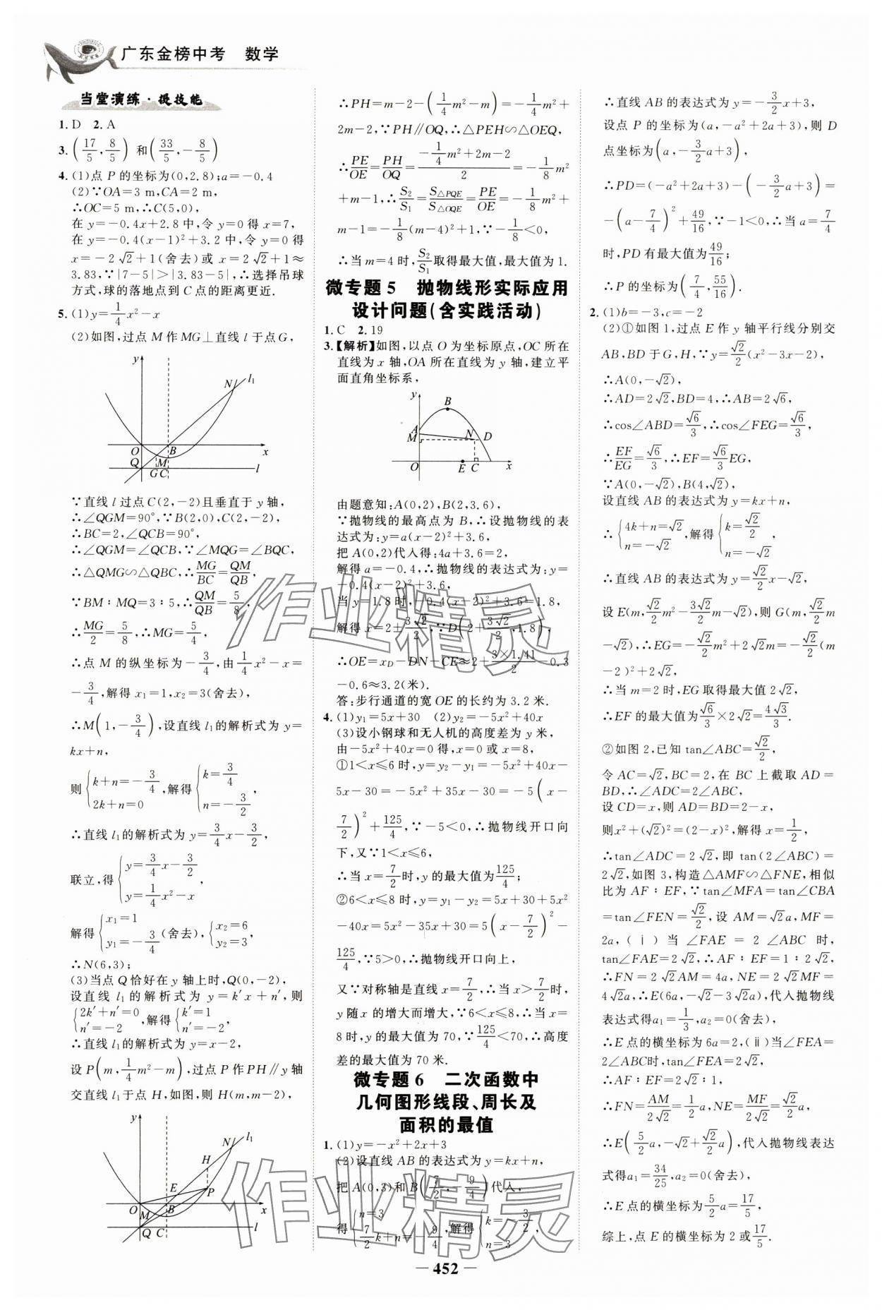 2024年世紀(jì)金榜金榜中考數(shù)學(xué)深圳專版 參考答案第7頁