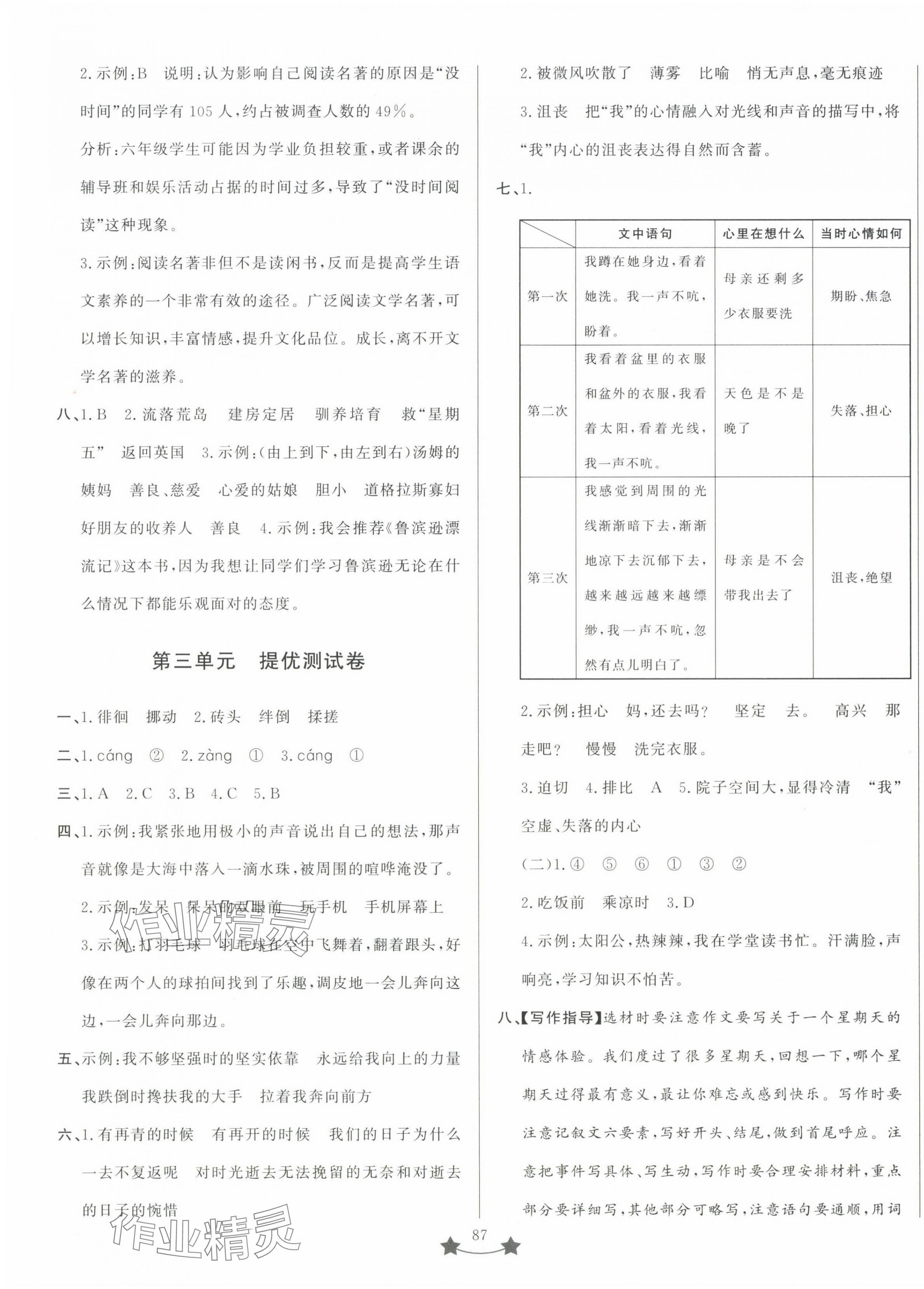 2024年單元測試卷山東文藝出版社六年級語文下冊人教版 第3頁