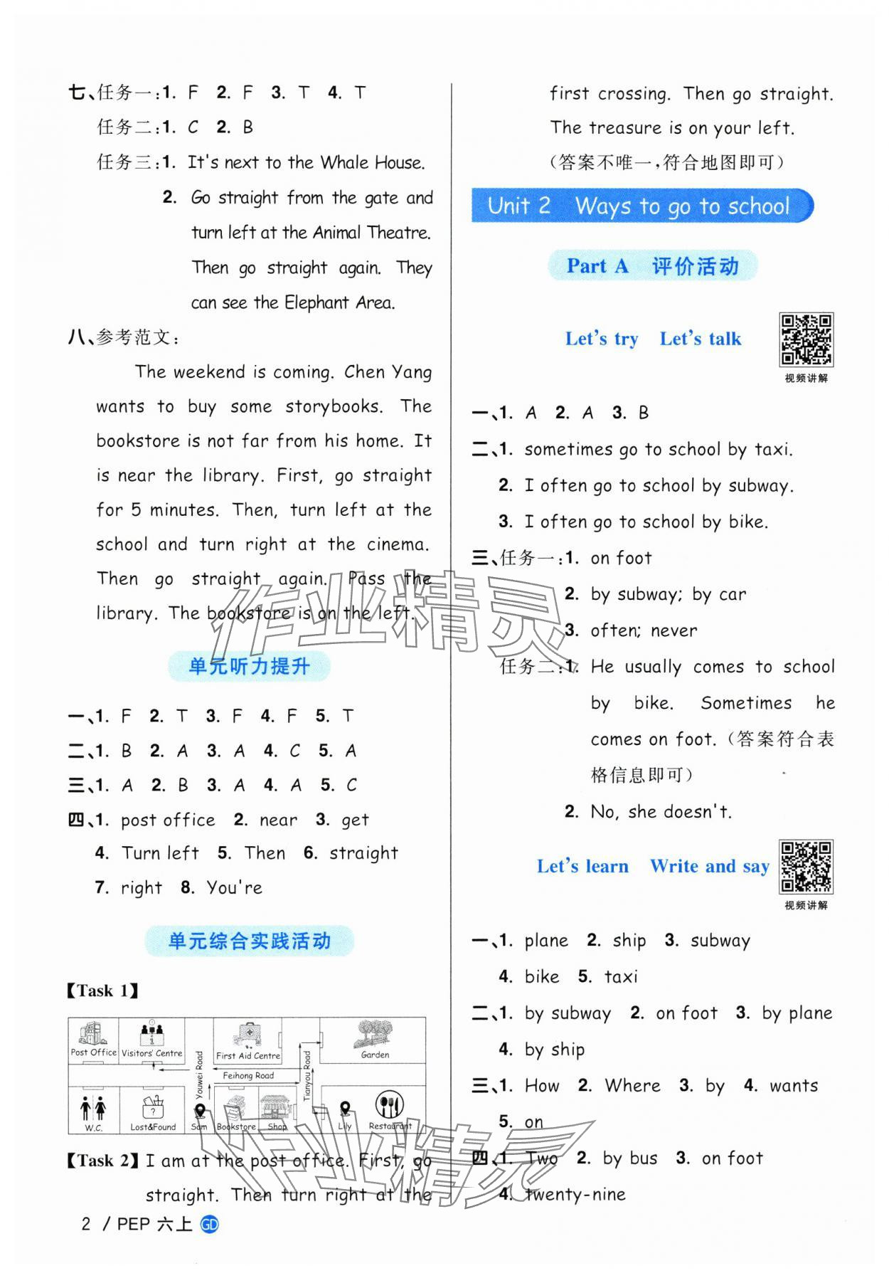 2025年阳光同学课时优化作业六年级英语上册人教版广东专版 第2页