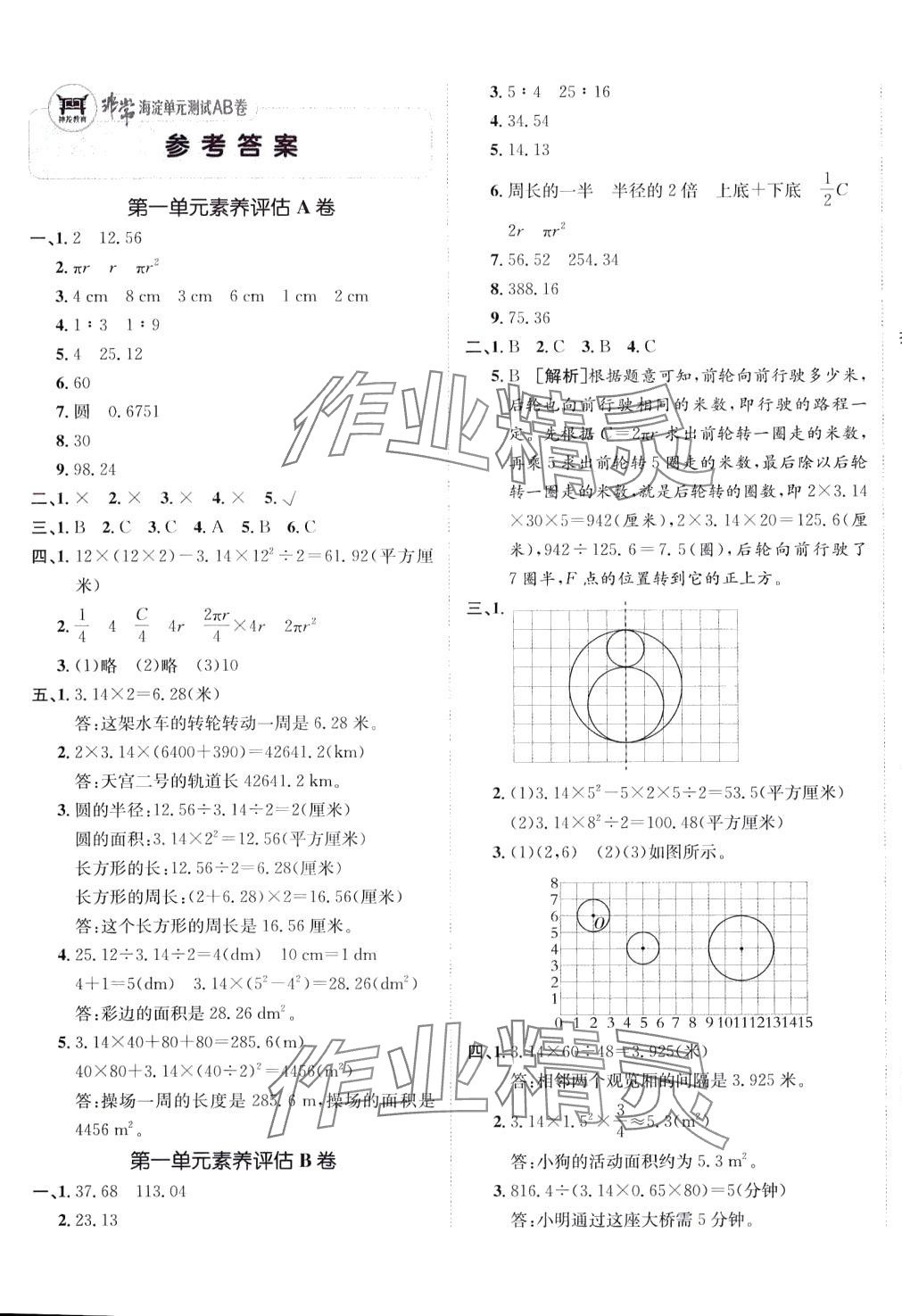 2024年海淀單元測(cè)試AB卷五年級(jí)數(shù)學(xué)下冊(cè)青島版五四制 第1頁(yè)