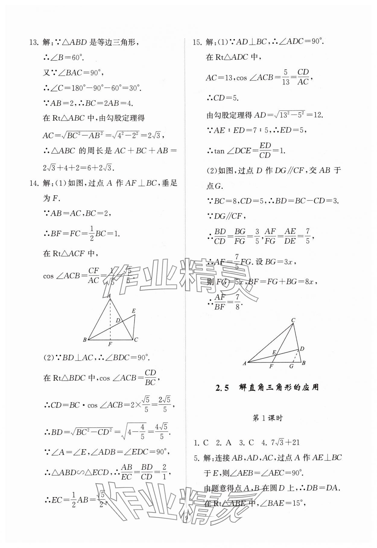 2025年同步练习册智慧拓展九年级数学上册青岛版菏泽专版&nbsp;第9页