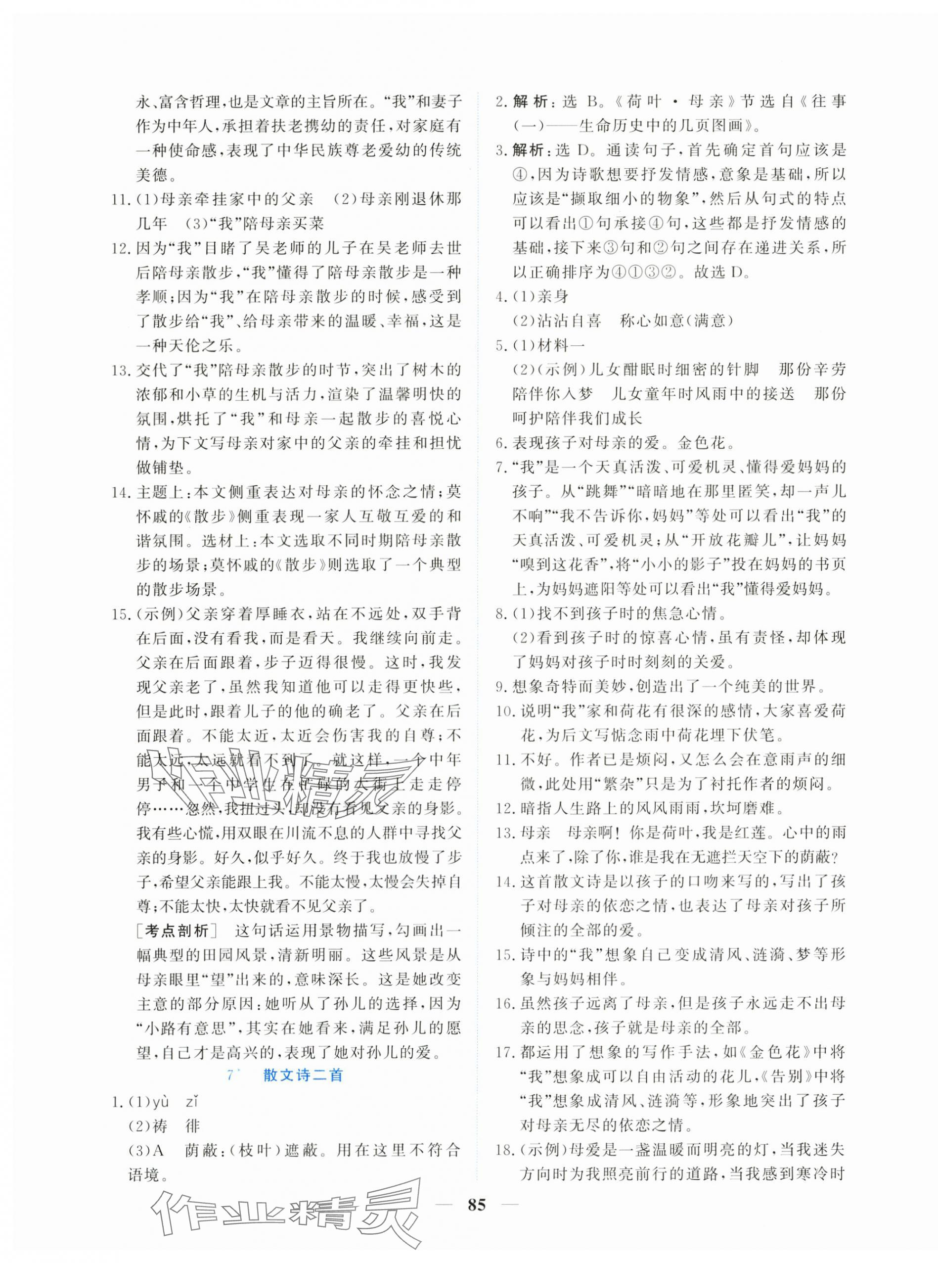 2025年新坐标同步练习七年级语文上册人教版青海专用 第5页