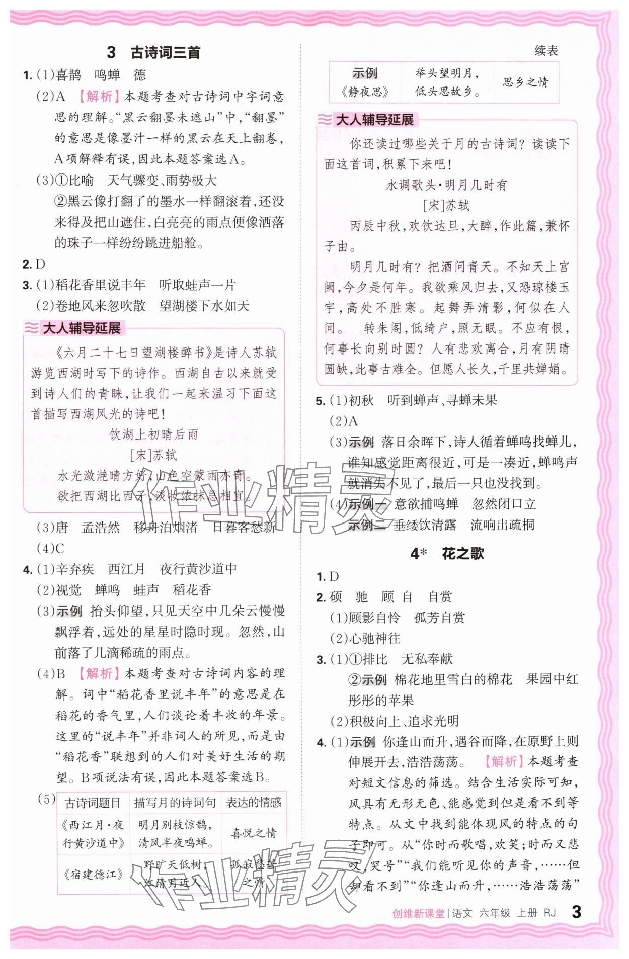 2024年創(chuàng)維新課堂六年級(jí)語(yǔ)文上冊(cè)人教版 第3頁(yè)