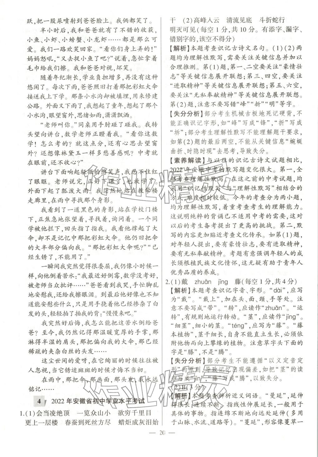 2026年秒杀中考语文安徽专版&nbsp;第20页