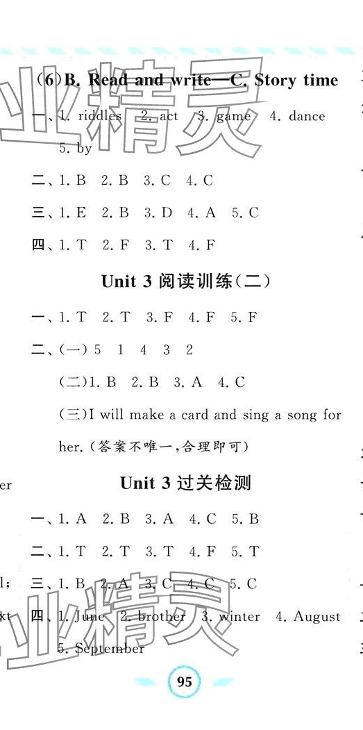 2024年經(jīng)綸學(xué)典課時(shí)作業(yè)五年級(jí)英語(yǔ)下冊(cè)人教版 第14頁(yè)