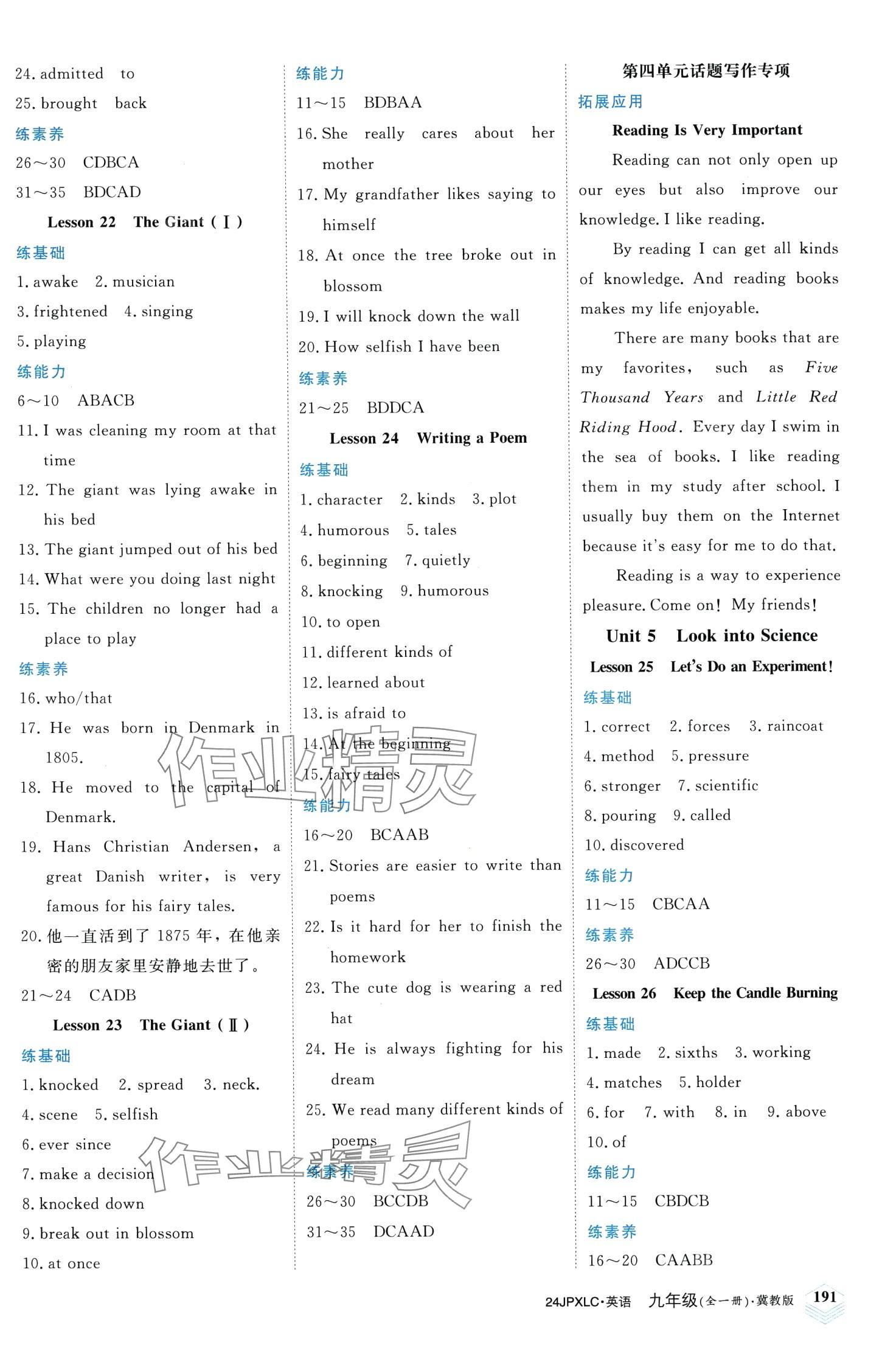 2024年金牌學練測九年級英語全一冊冀教版 第5頁