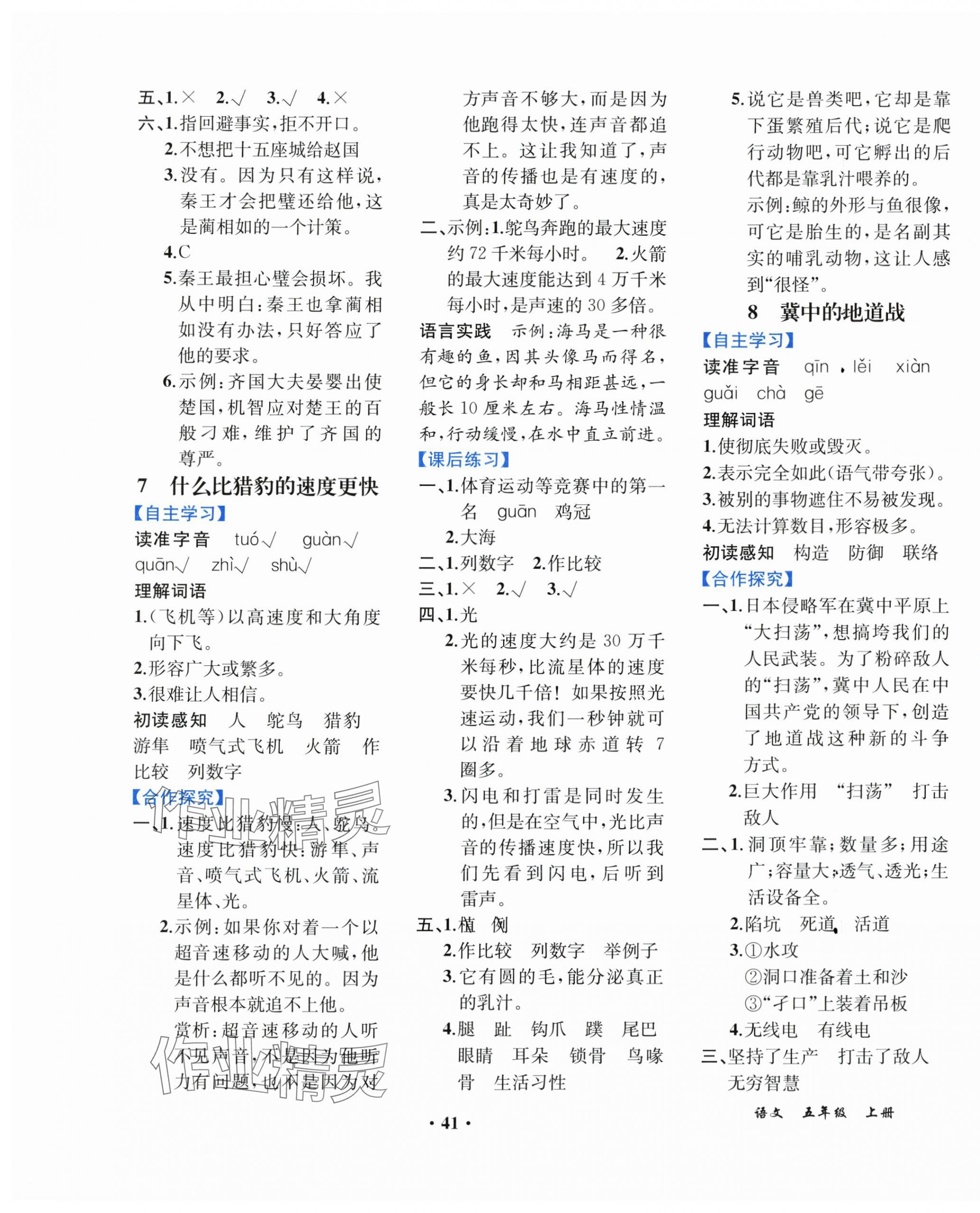 2025年胜券在握同步解析与测评五年级语文上册人教版重庆专版 第5页