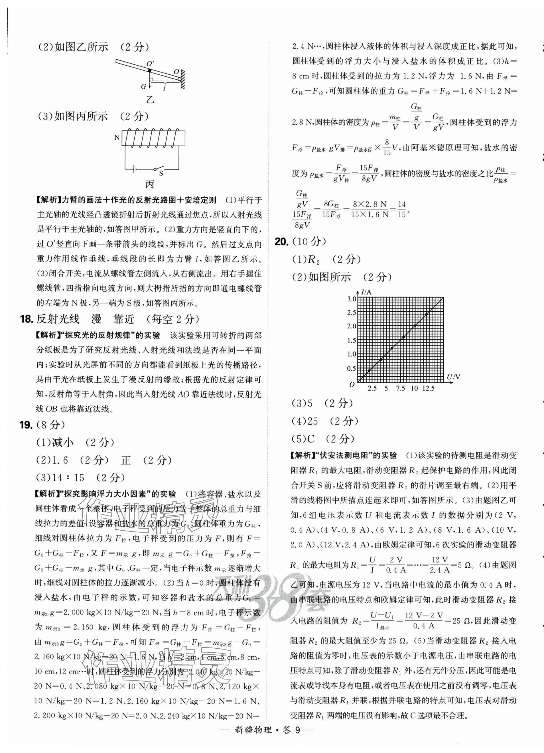 2025天利38套中考試題精選物理新疆專(zhuān)版 第9頁(yè)