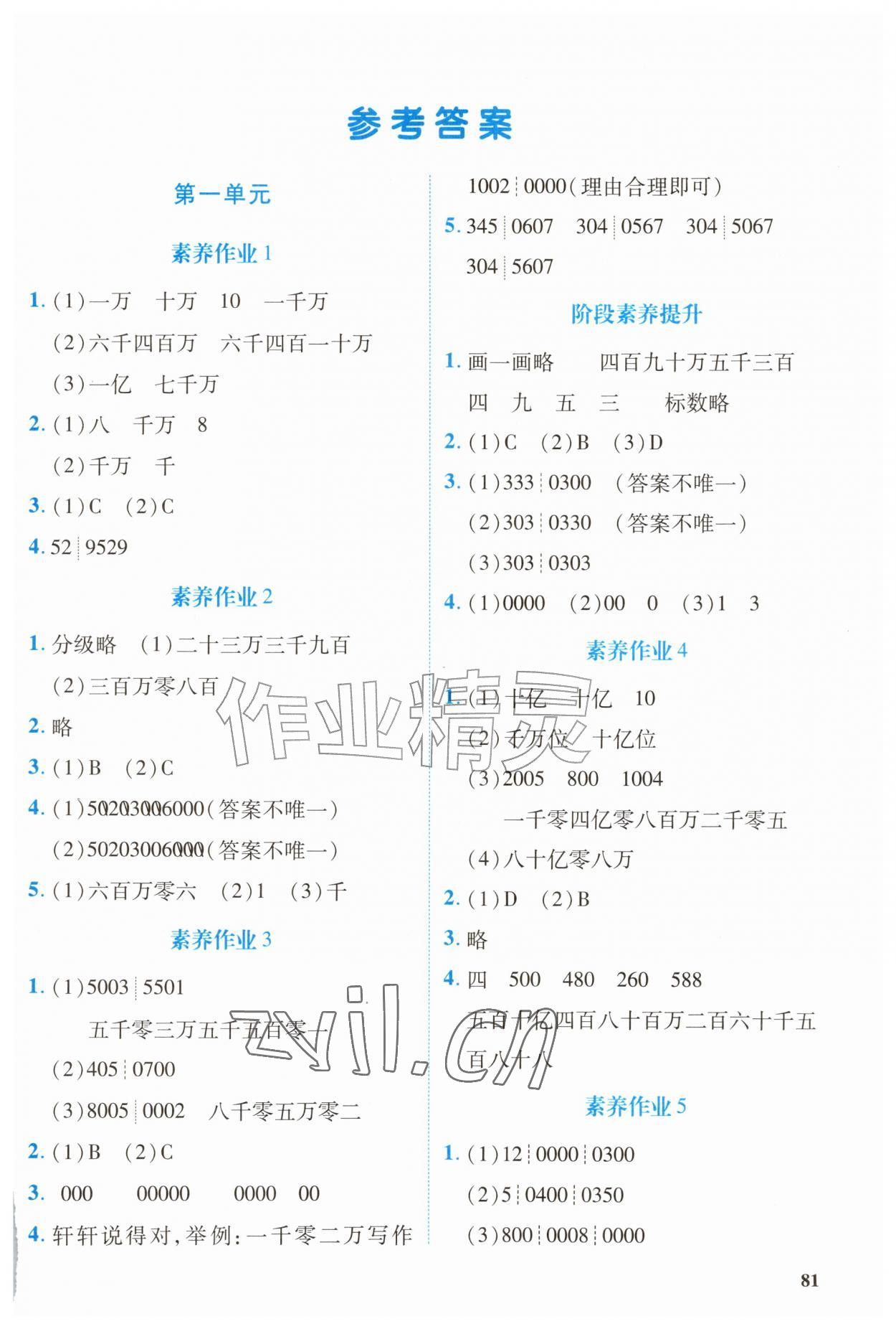 2026年学练优合肥工业大学出版社四年级数学上册人教版内蒙古&nbsp;第1页