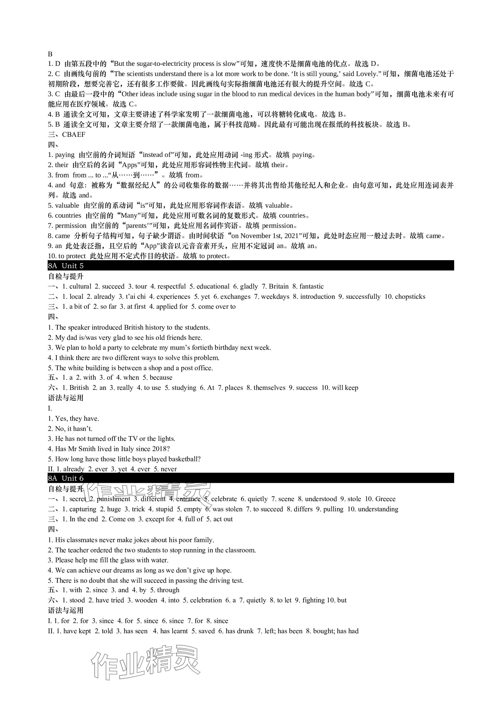 2024年春如金卷全程復(fù)習(xí)方略英語滬教版 參考答案第16頁