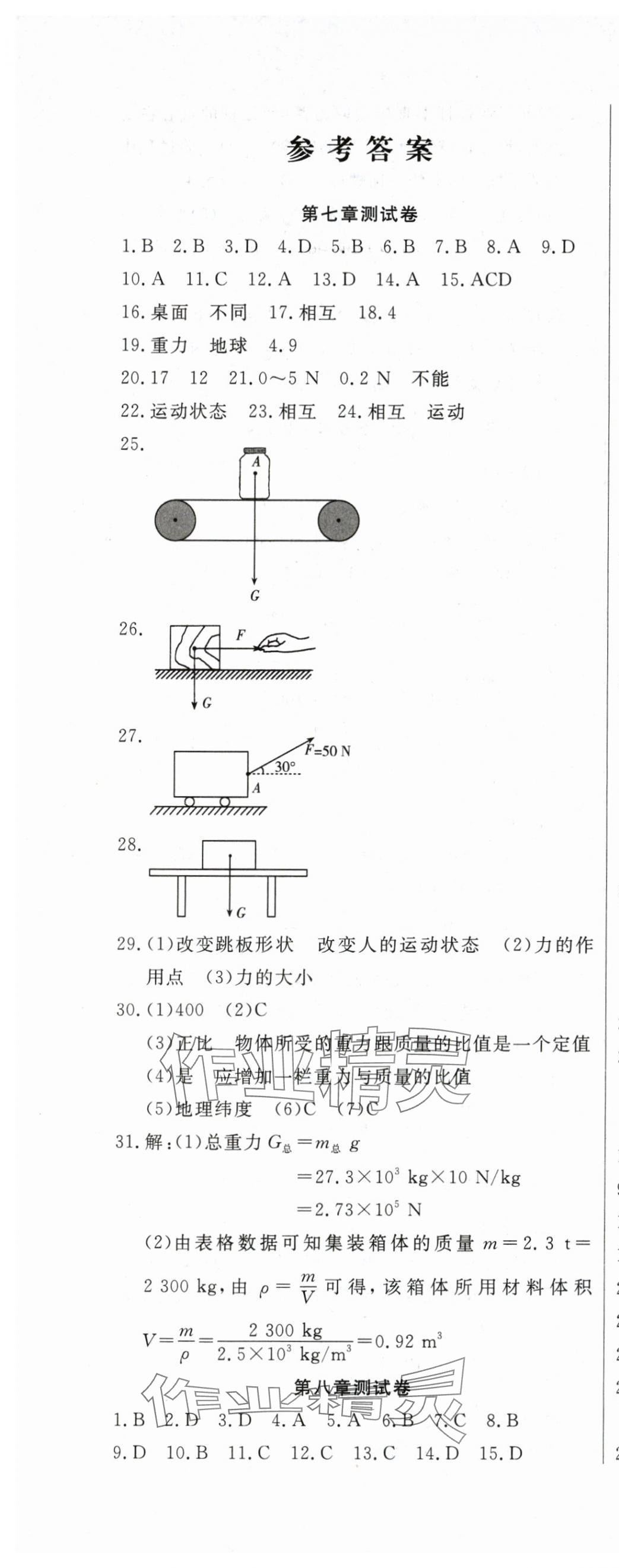 2024年新思維名師培優(yōu)卷八年級物理下冊人教版 第1頁