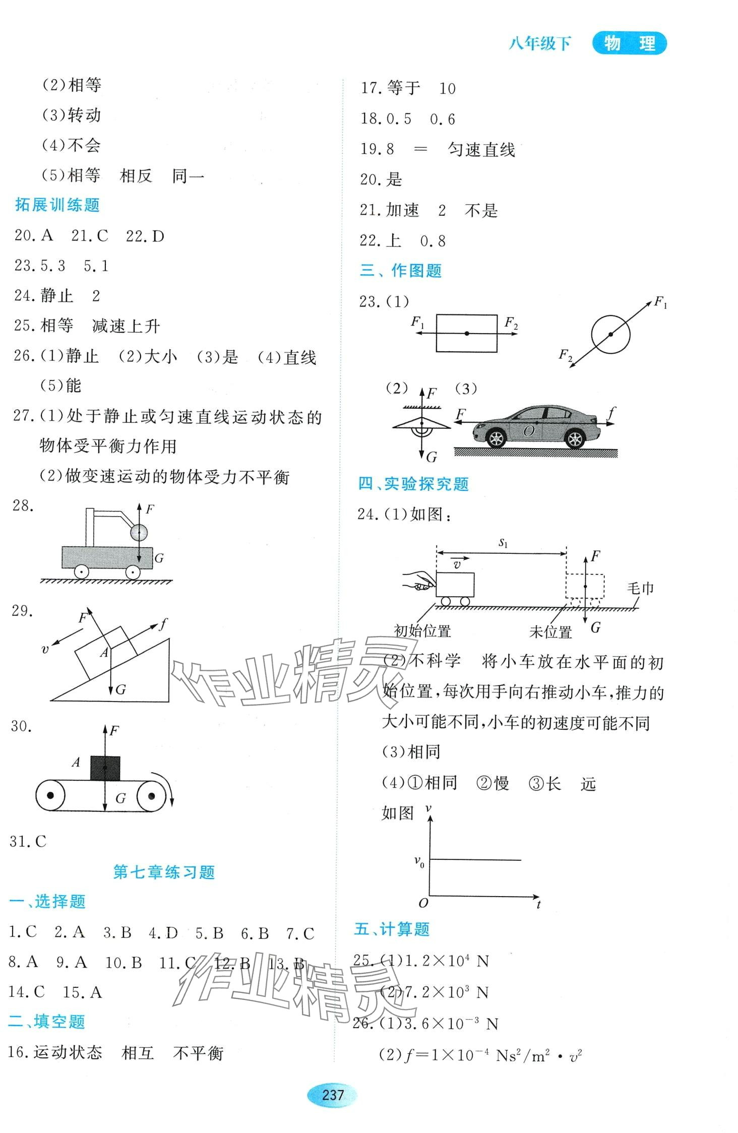 2024年資源與評(píng)價(jià)黑龍江教育出版社八年級(jí)物理下冊(cè)滬科版 第3頁(yè)