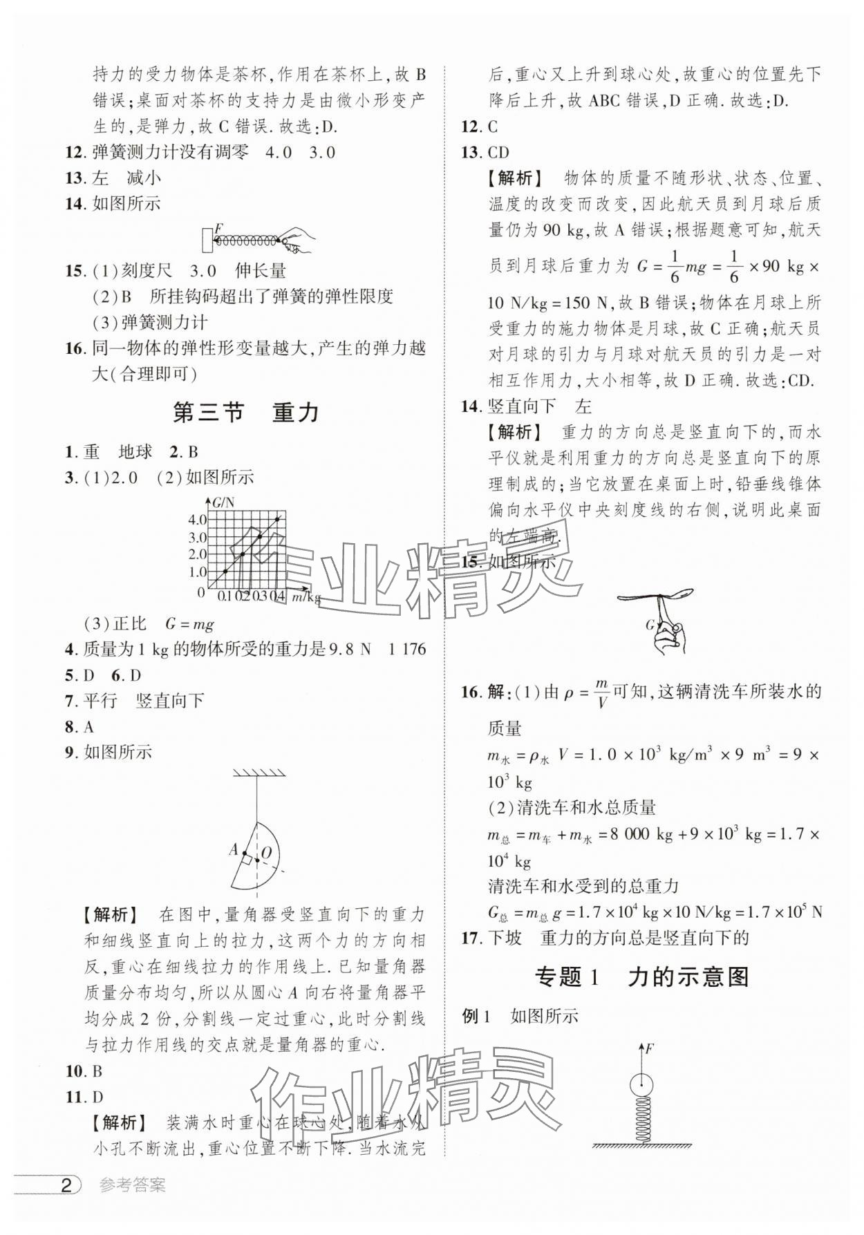2025年鼎成中考活页好题八年级物理下册人教版河南专版 参考答案第2页