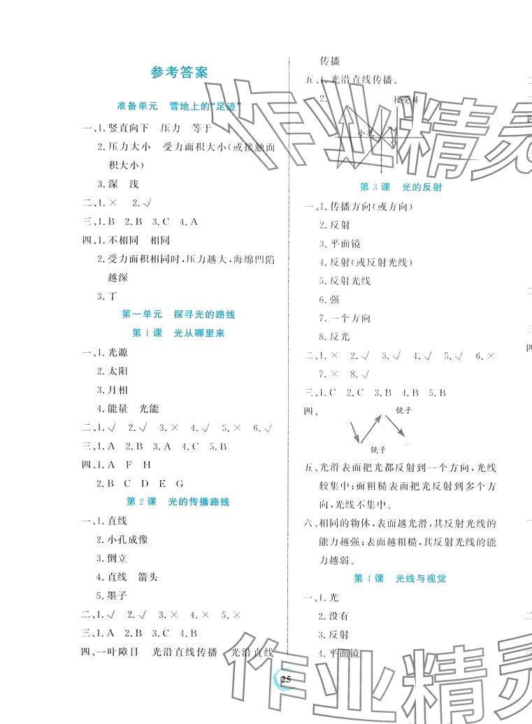 2024年家庭作業(yè)五年級(jí)科學(xué)下冊(cè)大象版 第1頁(yè)