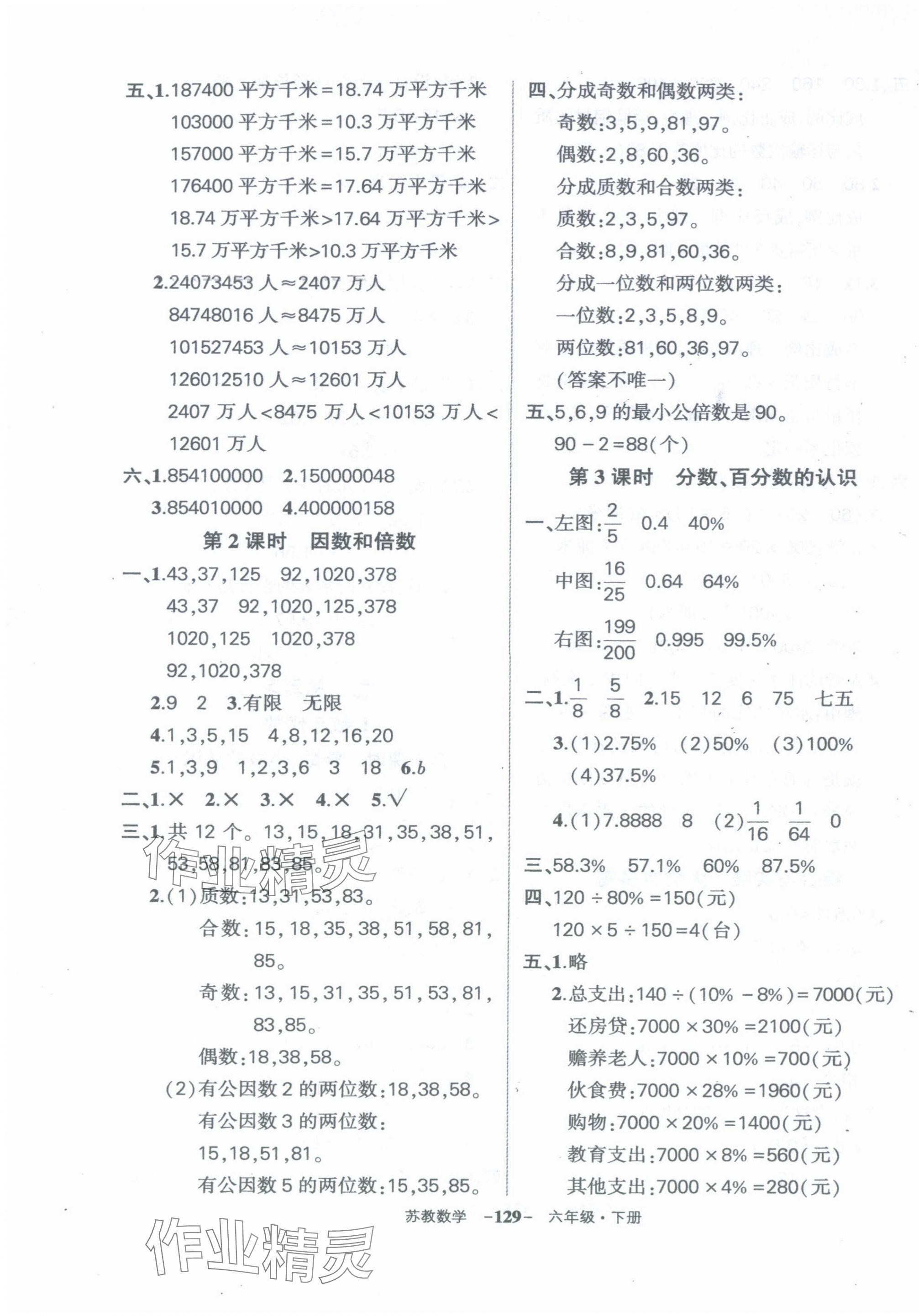 2024年状元成才路创优作业100分六年级数学下册苏教版 第15页