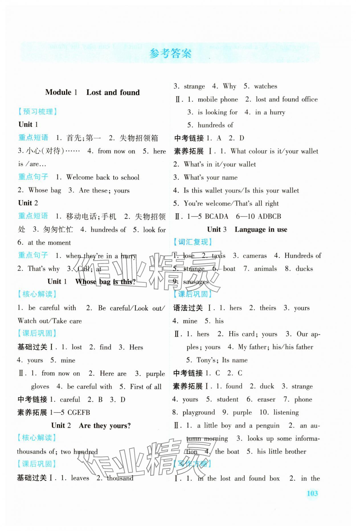 2024年績優(yōu)學(xué)案七年級英語下冊外研版 第1頁