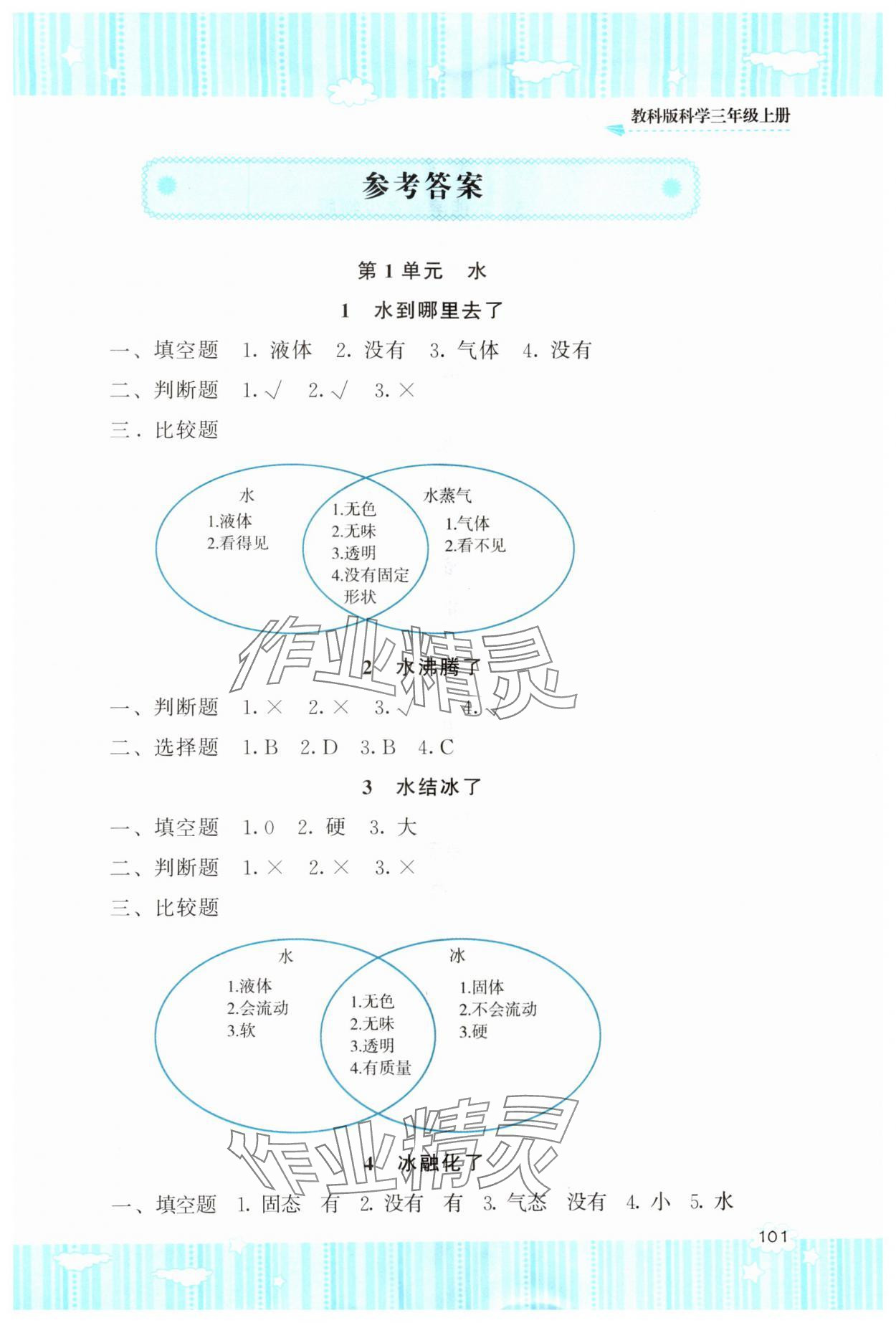 2024年同步实践评价课程基础训练三年级科学上册教科版 第1页