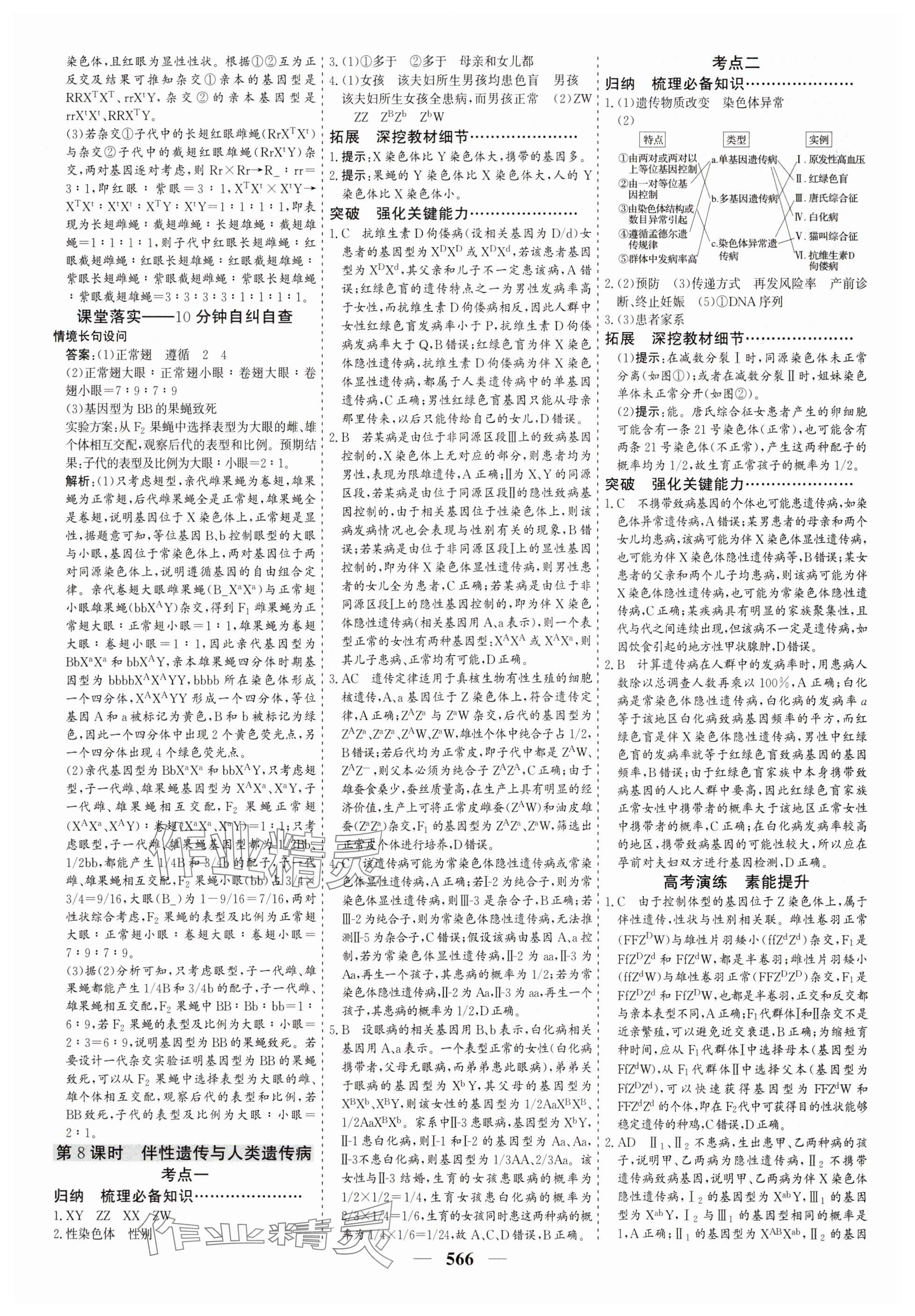 2025年優化探究高考總復習高中生物全一冊人教版 參考答案第26頁