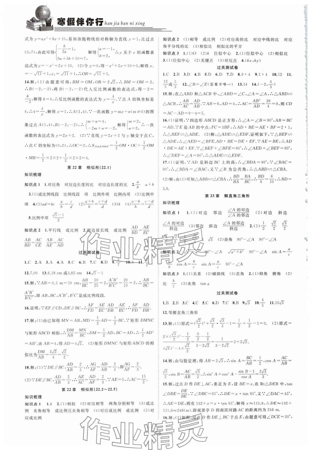 2025年假期伴你行寒假?gòu)?fù)習(xí)計(jì)劃合肥工業(yè)大學(xué)出版社九年級(jí)數(shù)學(xué)滬科版 第2頁(yè)