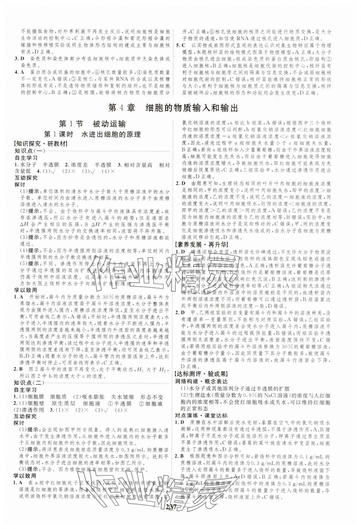 2023年三維設(shè)計(jì)生物學(xué)必修1分子與細(xì)胞 參考答案第13頁(yè)