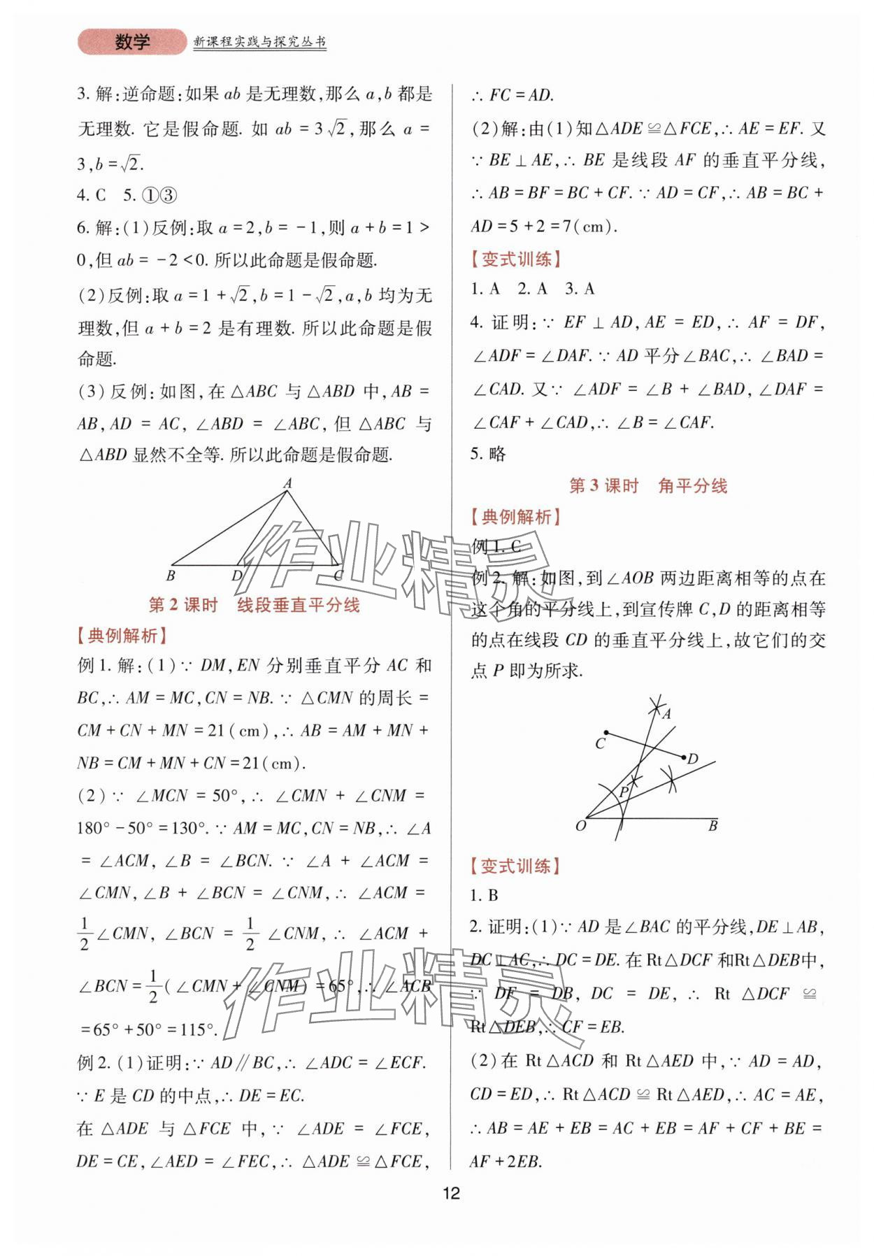 2025年新课程实践与探究丛书八年级数学上册华师大版 第12页