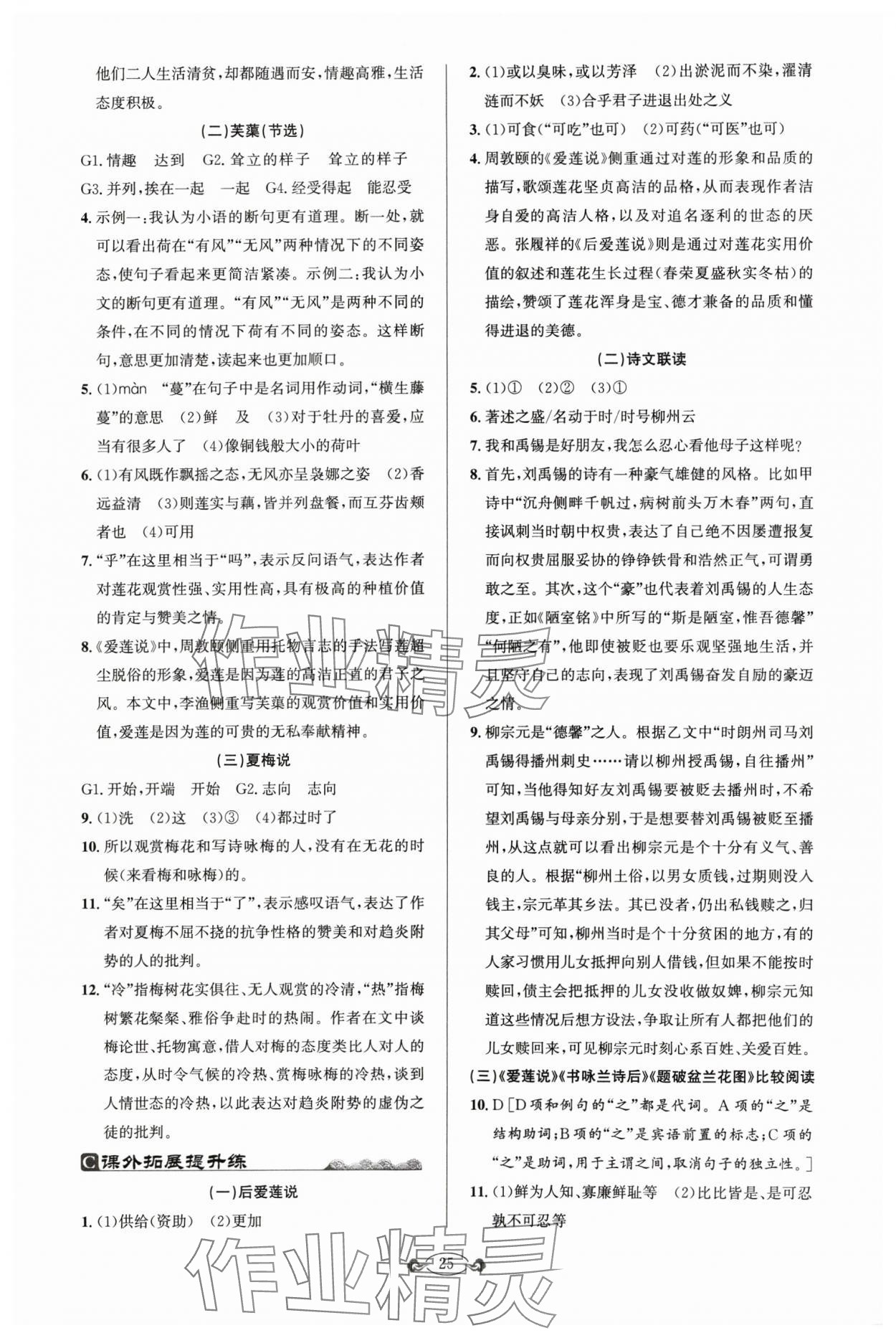 2024年古诗文与名著阅读七年级语文下册人教版 第5页