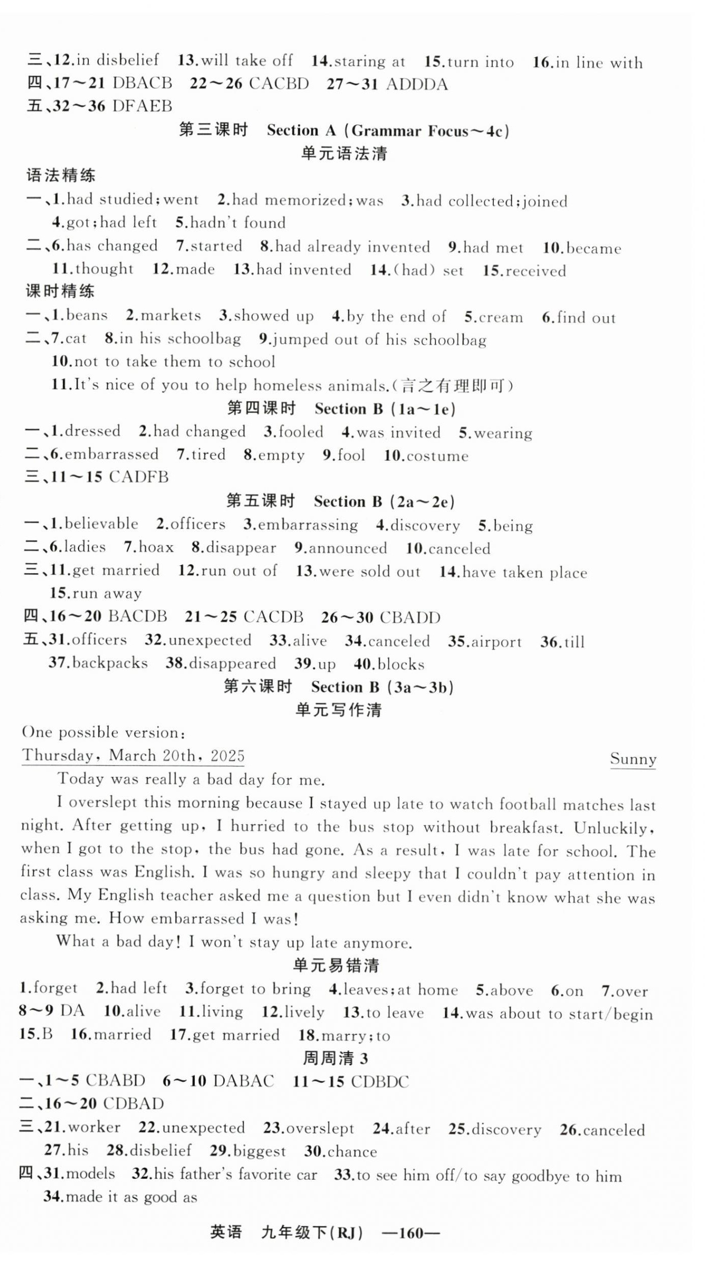 2025年四清导航九年级英语下册人教版湖北专版 第4页