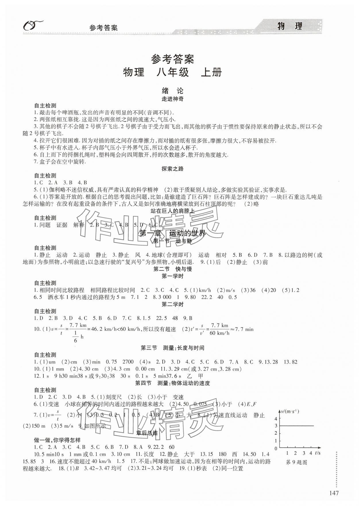 2024年學(xué)習(xí)與探究明天出版社八年級(jí)物理上冊(cè)人教版 第1頁(yè)