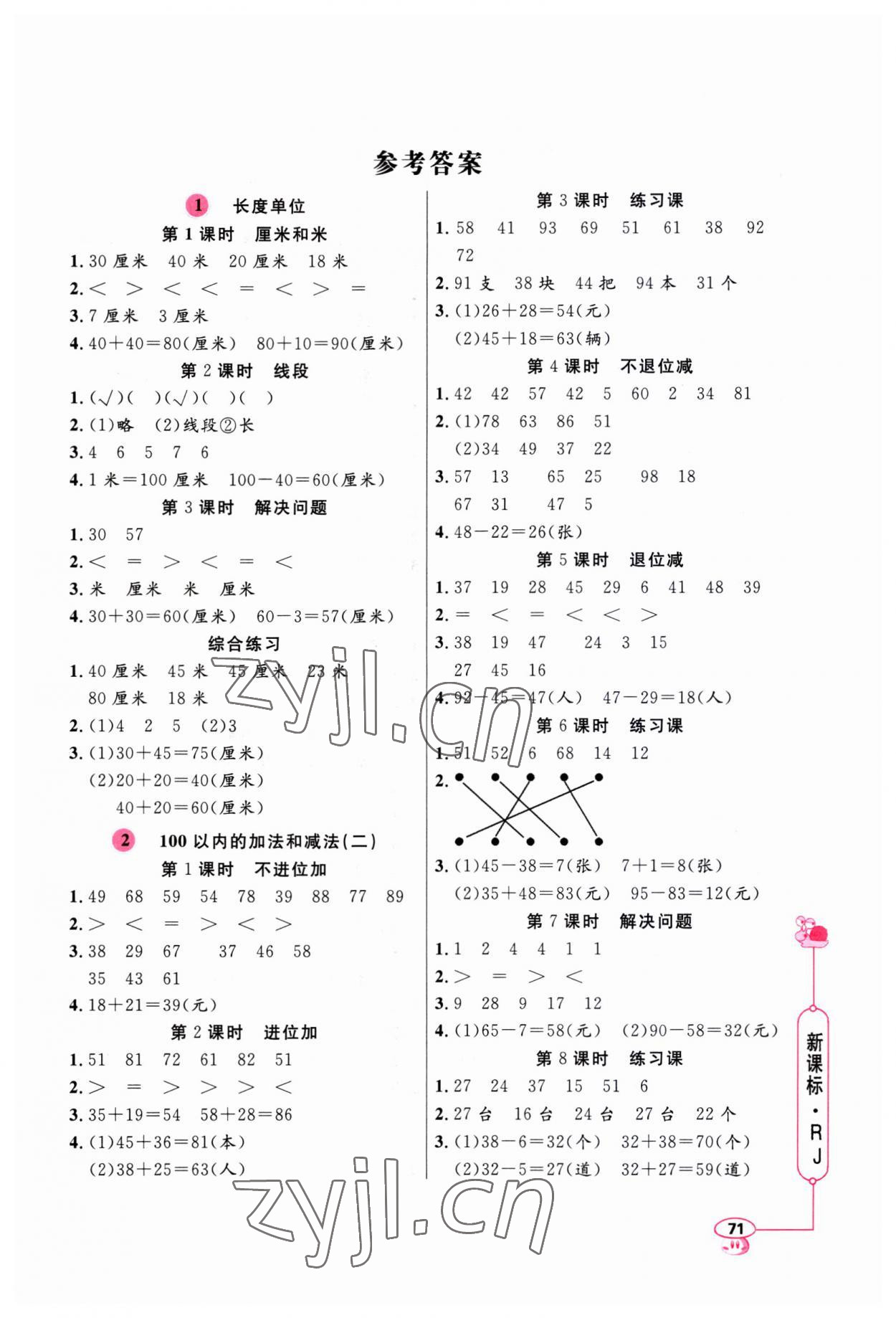 2023年應(yīng)用題天天練二年級上冊人教版 第1頁