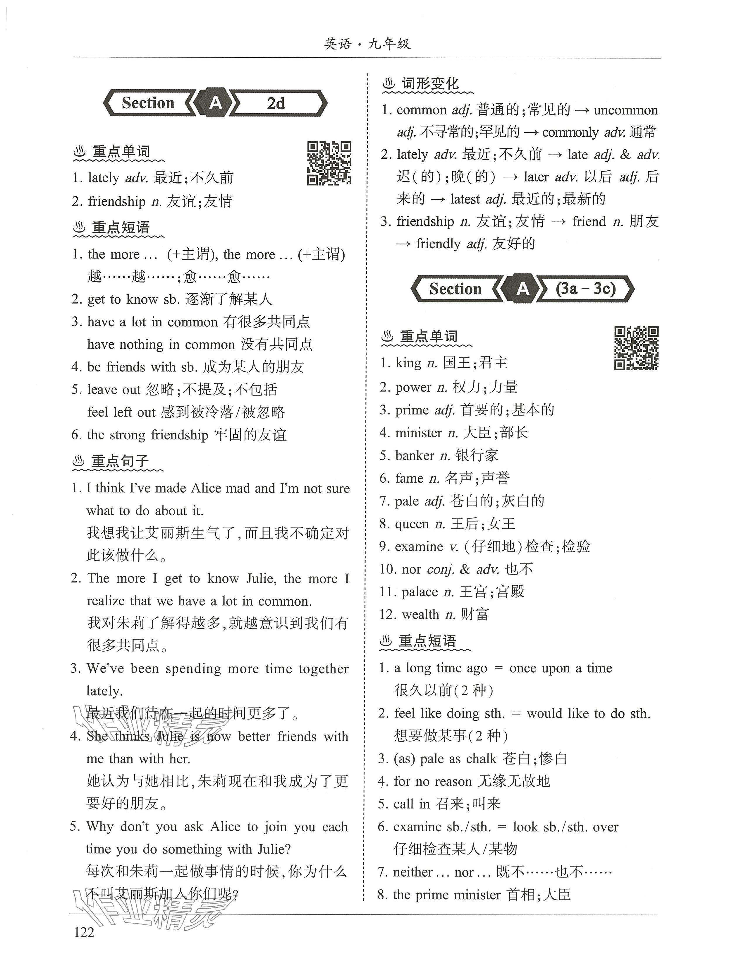 2024年新視界初中英語九年級(jí)英語下冊(cè)人教版 參考答案第2頁