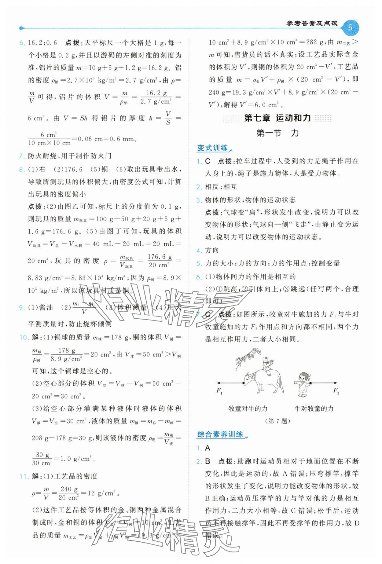 2025年特高級(jí)教師點(diǎn)撥八年級(jí)物理下冊(cè)北師大版 第5頁(yè)