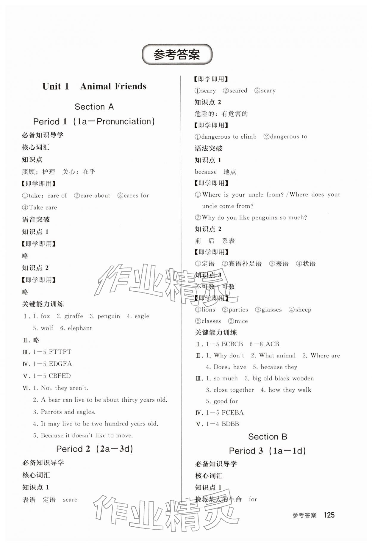 2026年同步练习册人民教育出版社七年级英语下册人教版山东专版&nbsp;第1页