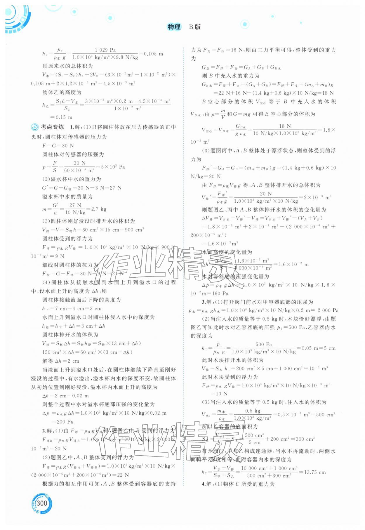 2026年中考先锋中考总复习物理B版中考沪粤版&nbsp;参考答案第5页