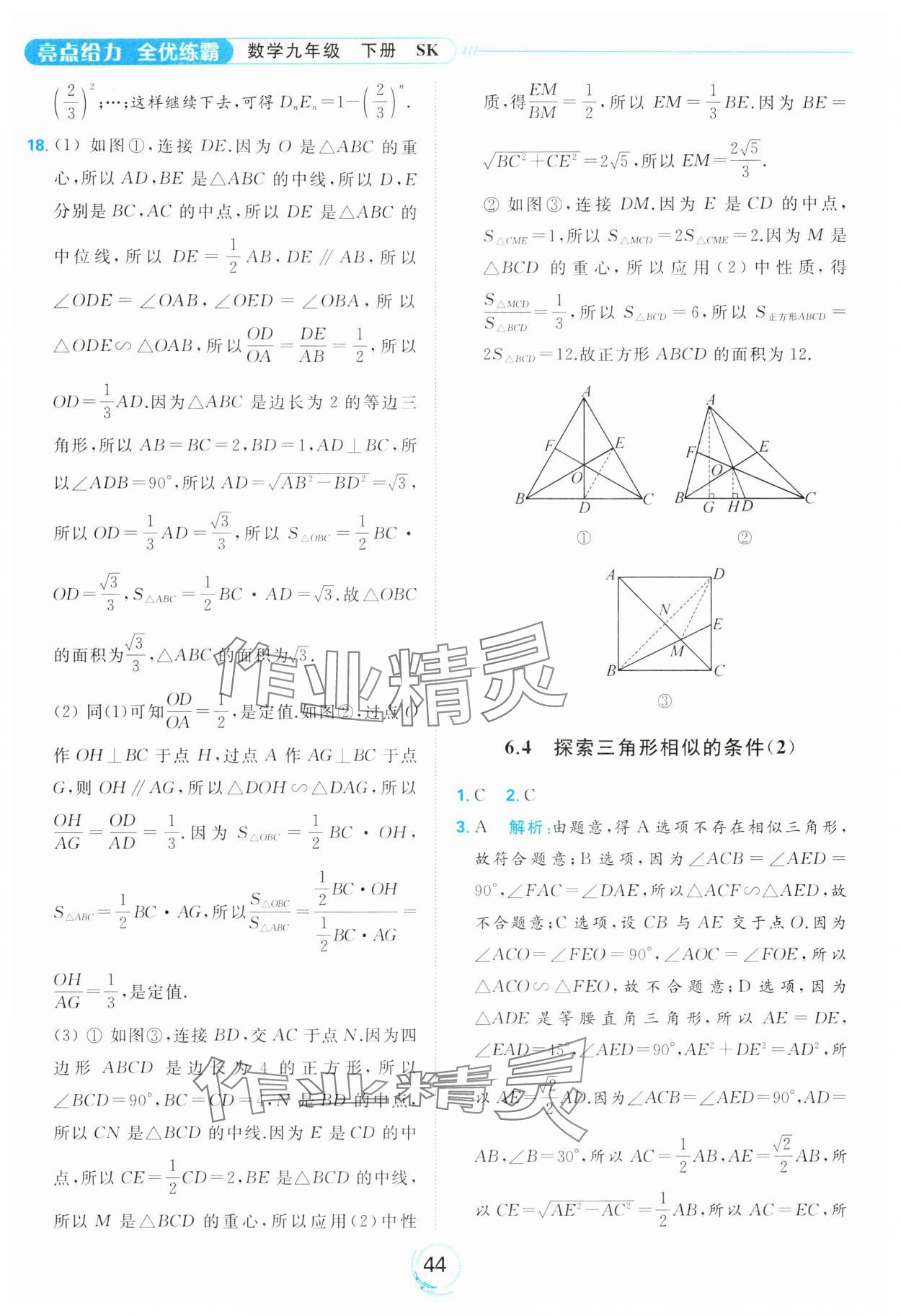 2024年亮點(diǎn)給力全優(yōu)練霸九年級(jí)數(shù)學(xué)下冊(cè)蘇科版 第44頁(yè)