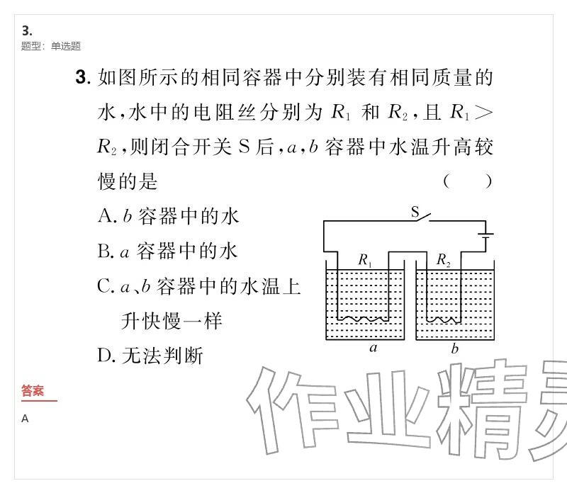 2026年優(yōu)質(zhì)課堂導(dǎo)學(xué)案九年級物理下冊人教版&nbsp;參考答案第69頁