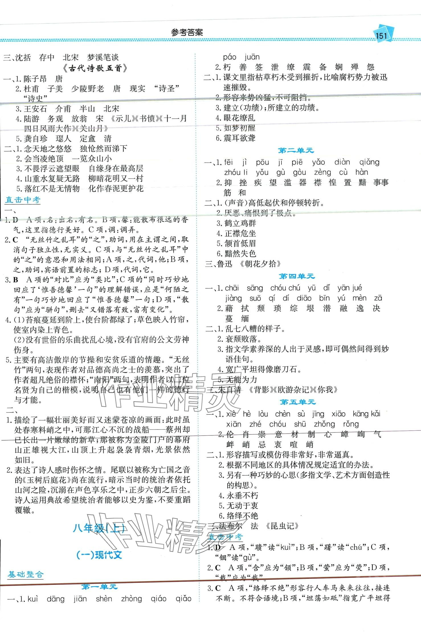 2024年湘教考苑中考總復(fù)習(xí)語文永州專版 第5頁