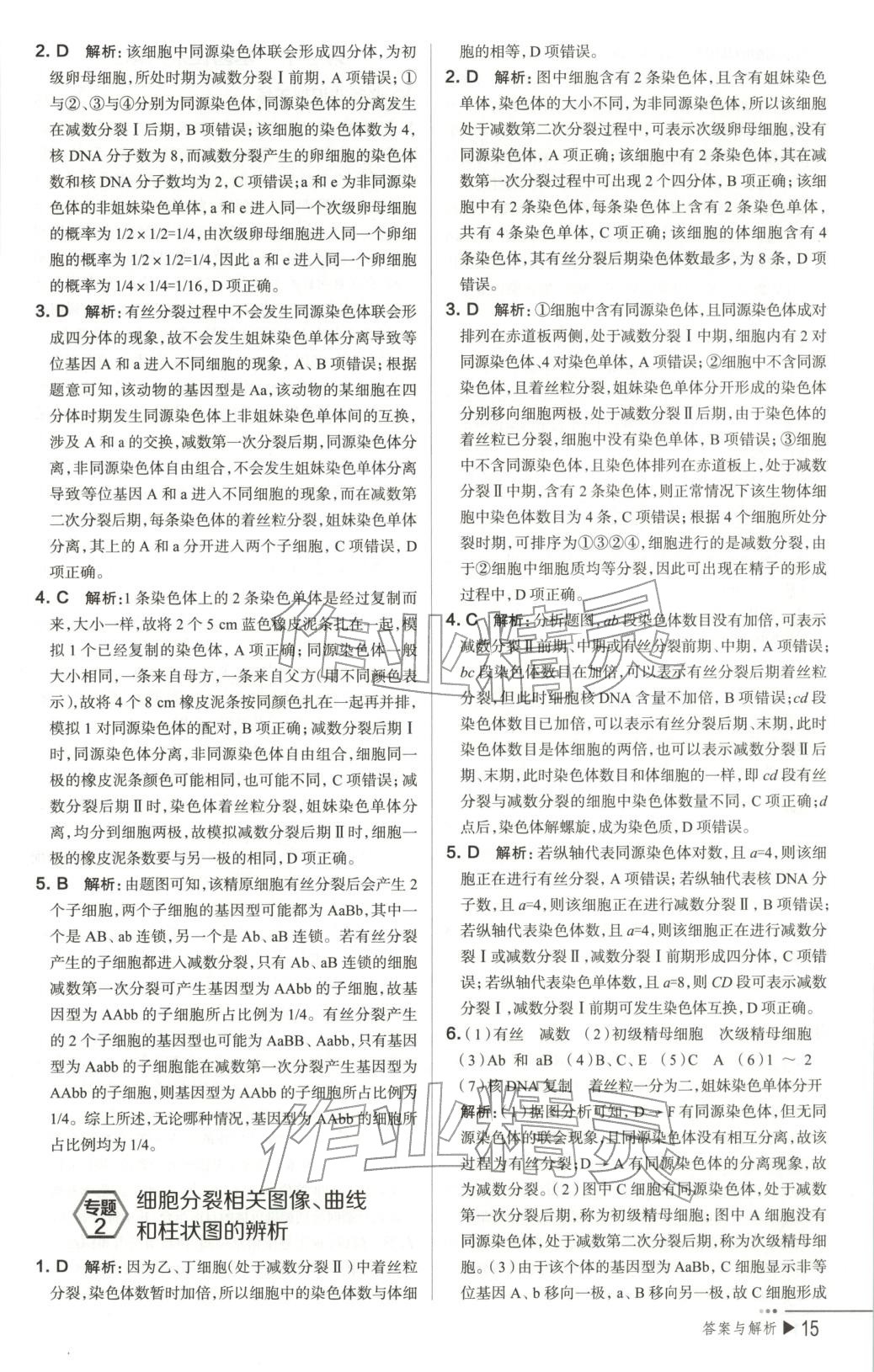 2026年把關(guān)題高中生物必修第二冊(cè)人教版&nbsp;第16頁(yè)