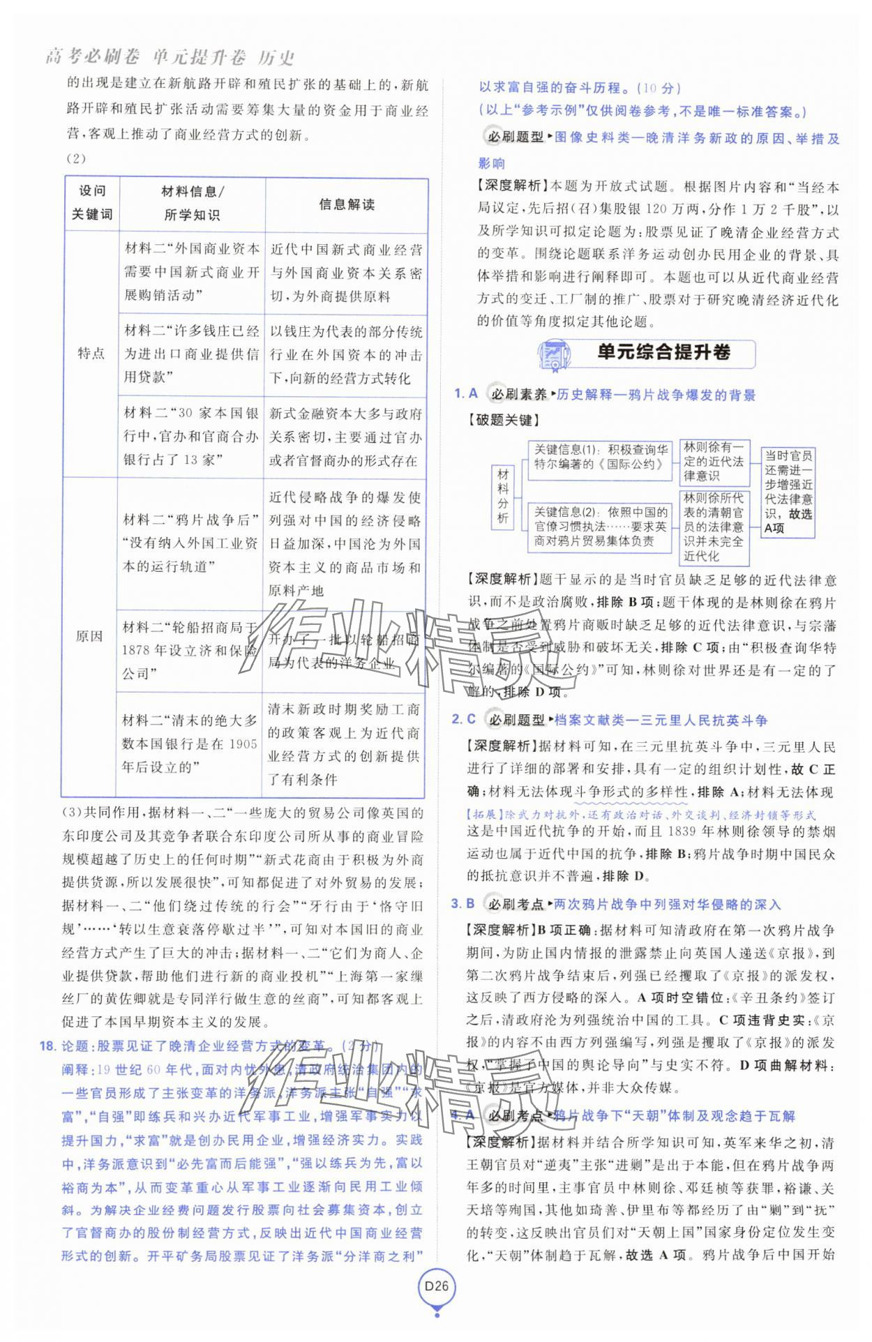 2025年高考必刷卷單元提升卷高中歷史人教版 第26頁