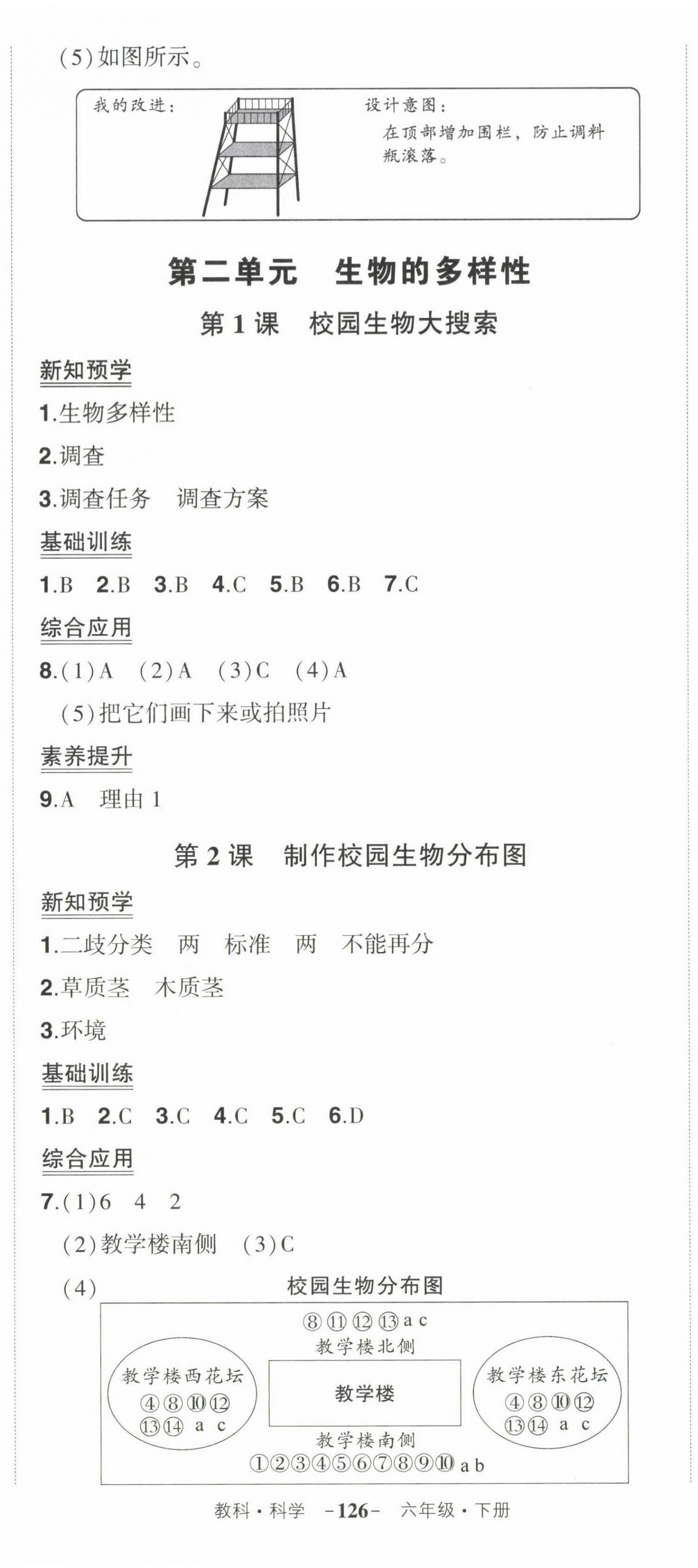 2025年狀元成才路創(chuàng)優(yōu)作業(yè)100分六年級科學(xué)下冊教科版 參考答案第5頁